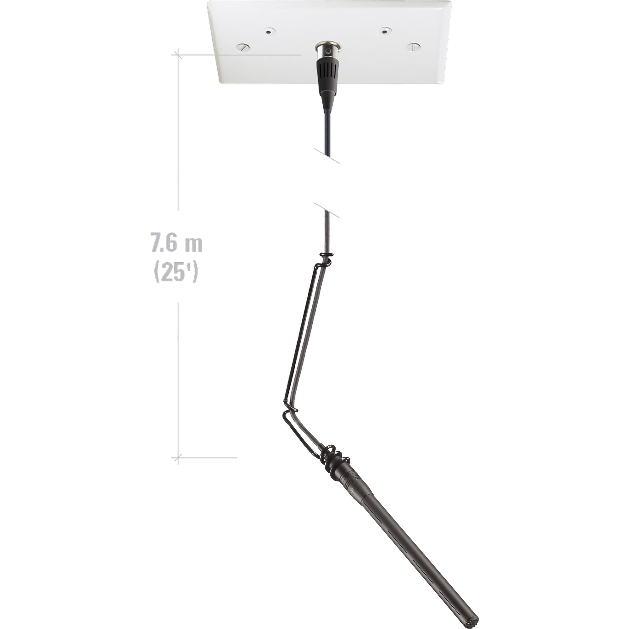 Audio-Technica U853PMU UniLine Condenser Hanging Microphone (Black)