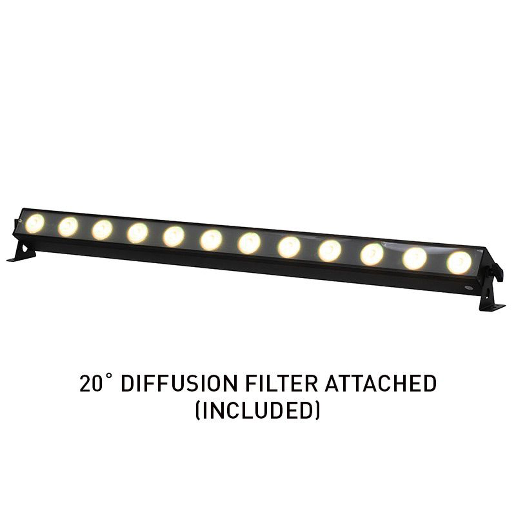 American DJ UBL12HB Battery-Operated RGBAL+UV Linear Light Bar with Diffusion Filter (12 LEDs)