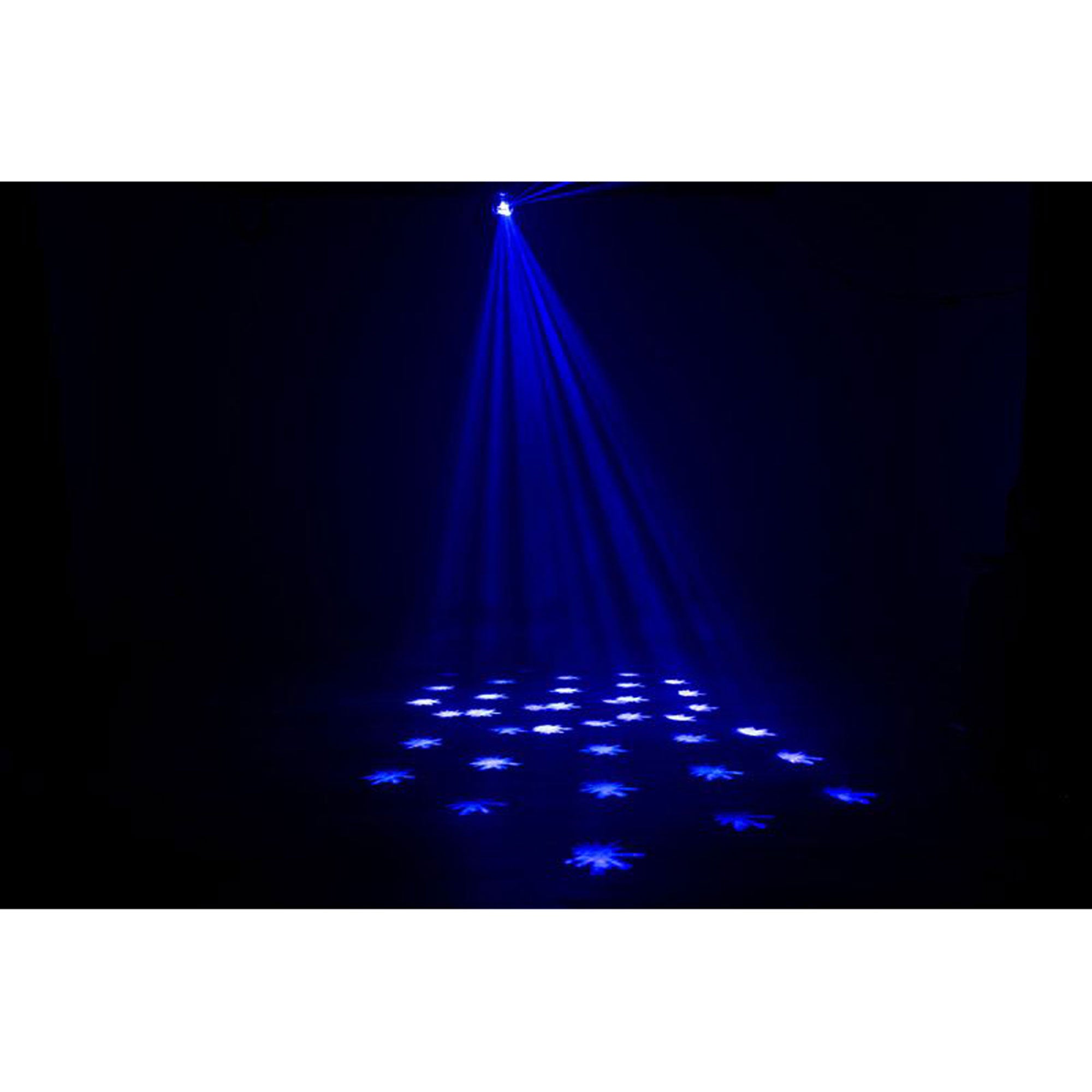 Eliminator Lighting Vortex 150 Moonflower Effect Lighting Fixture with Barrel Mirrored Scanner