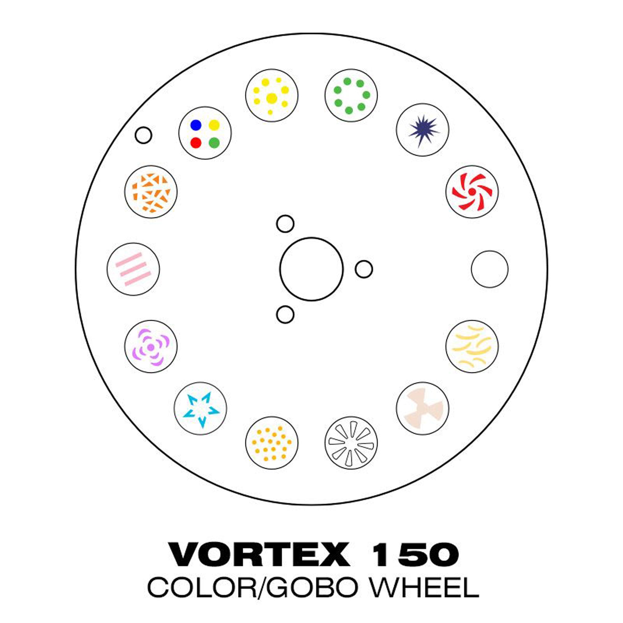 Eliminator Lighting Vortex 150 Moonflower Effect Lighting Fixture with Barrel Mirrored Scanner