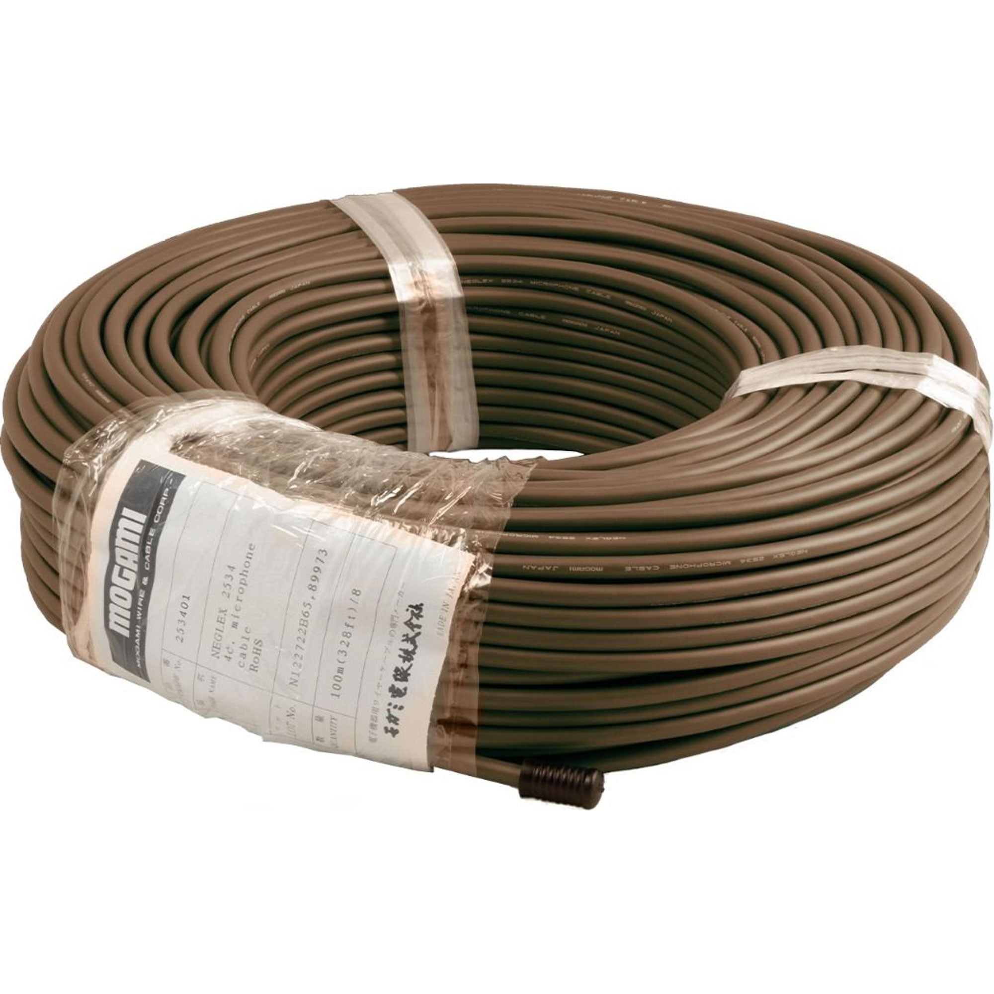 Mogami W2534 Neglex Quad Microphone Cable (Brown, 328'/100m Roll)