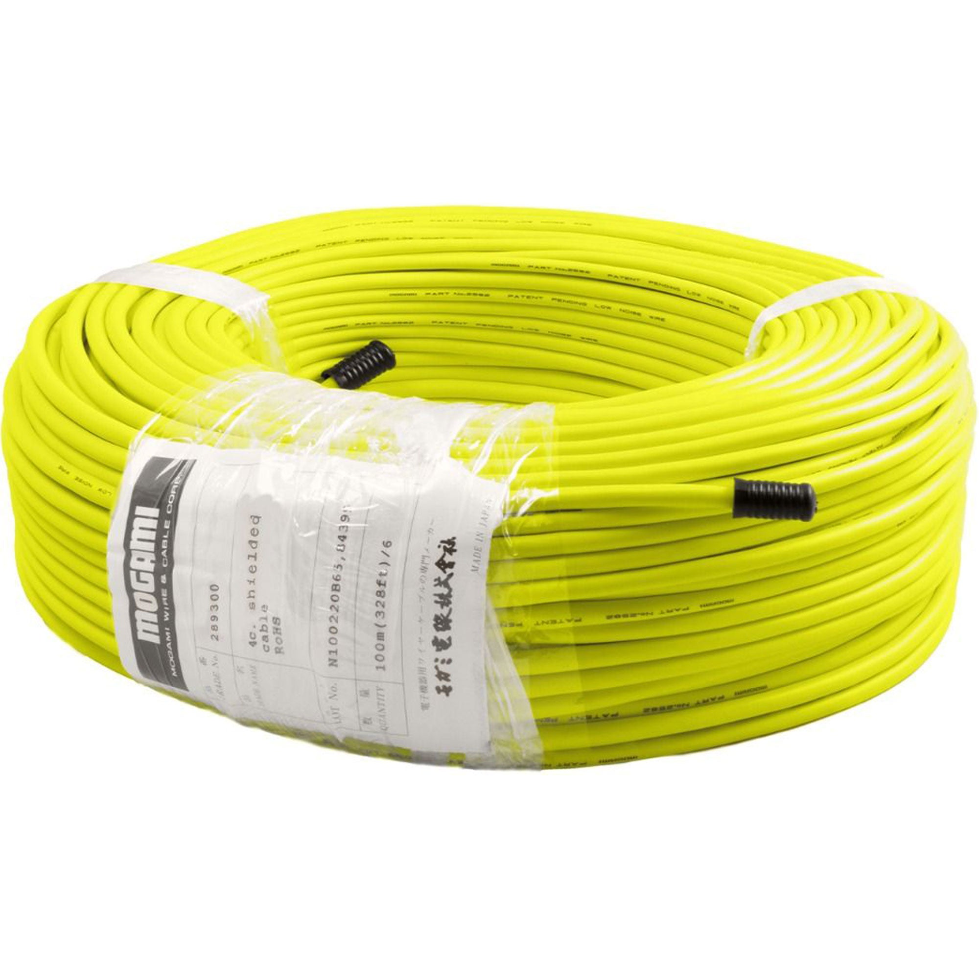 Mogami W2893 Miniature Neglex Quad Microphone Cable (Yellow, 328'/100m Roll)