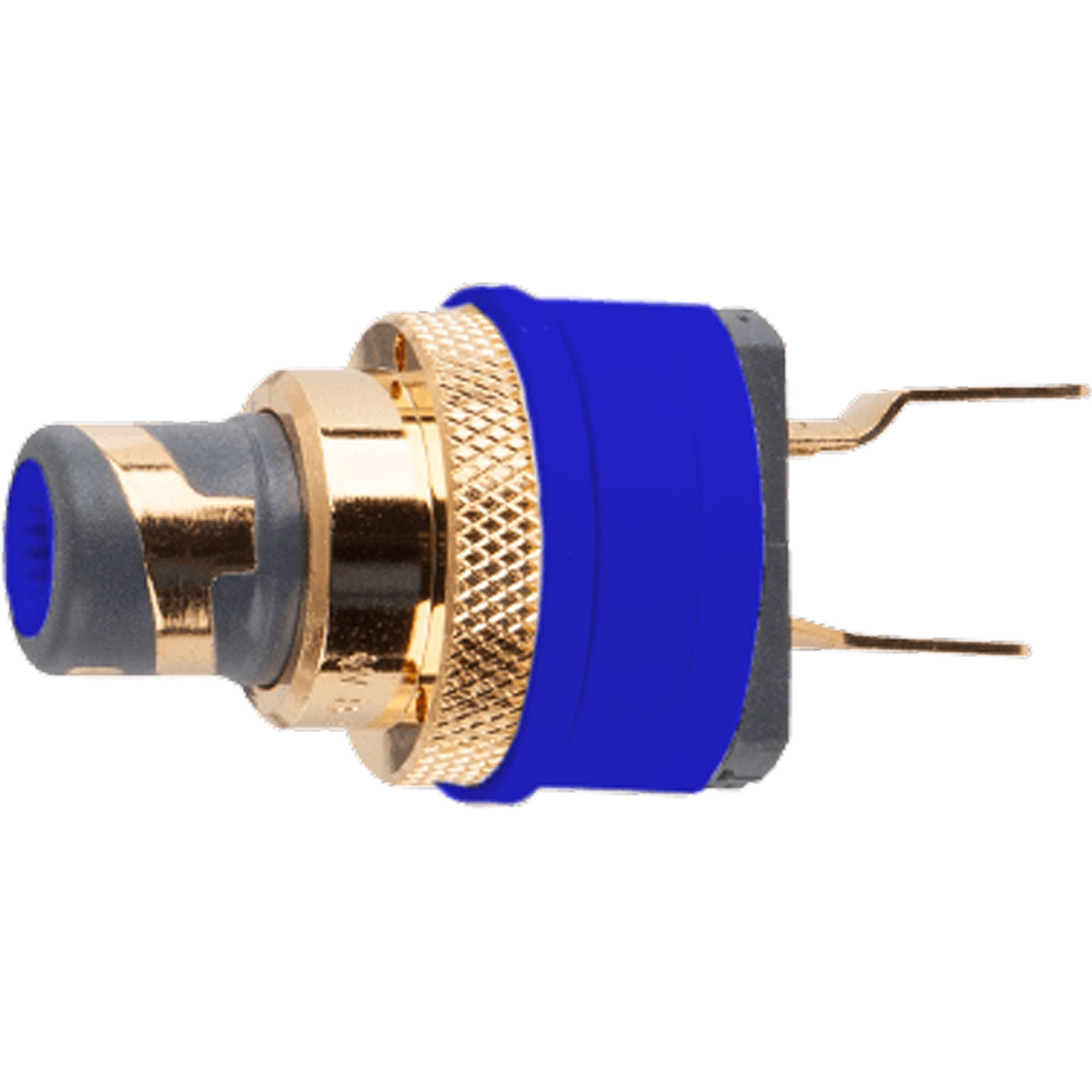 WBT 0210-Cu-Ms Nextgen Gold Plated RCA Female Socket Jack with Metal Nut (Single, Blue)