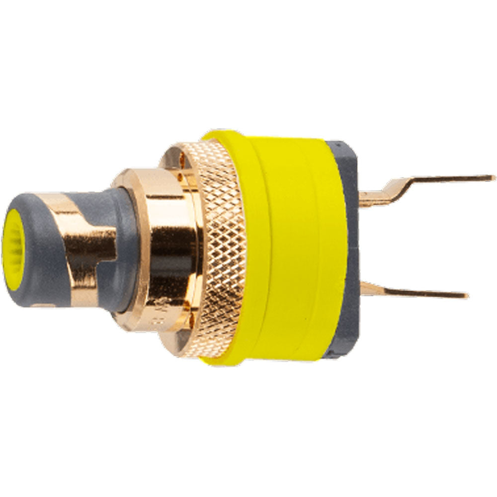 WBT 0210-Cu-Ms Nextgen Gold Plated RCA Female Socket Jack with Metal Nut (Single, Yellow)
