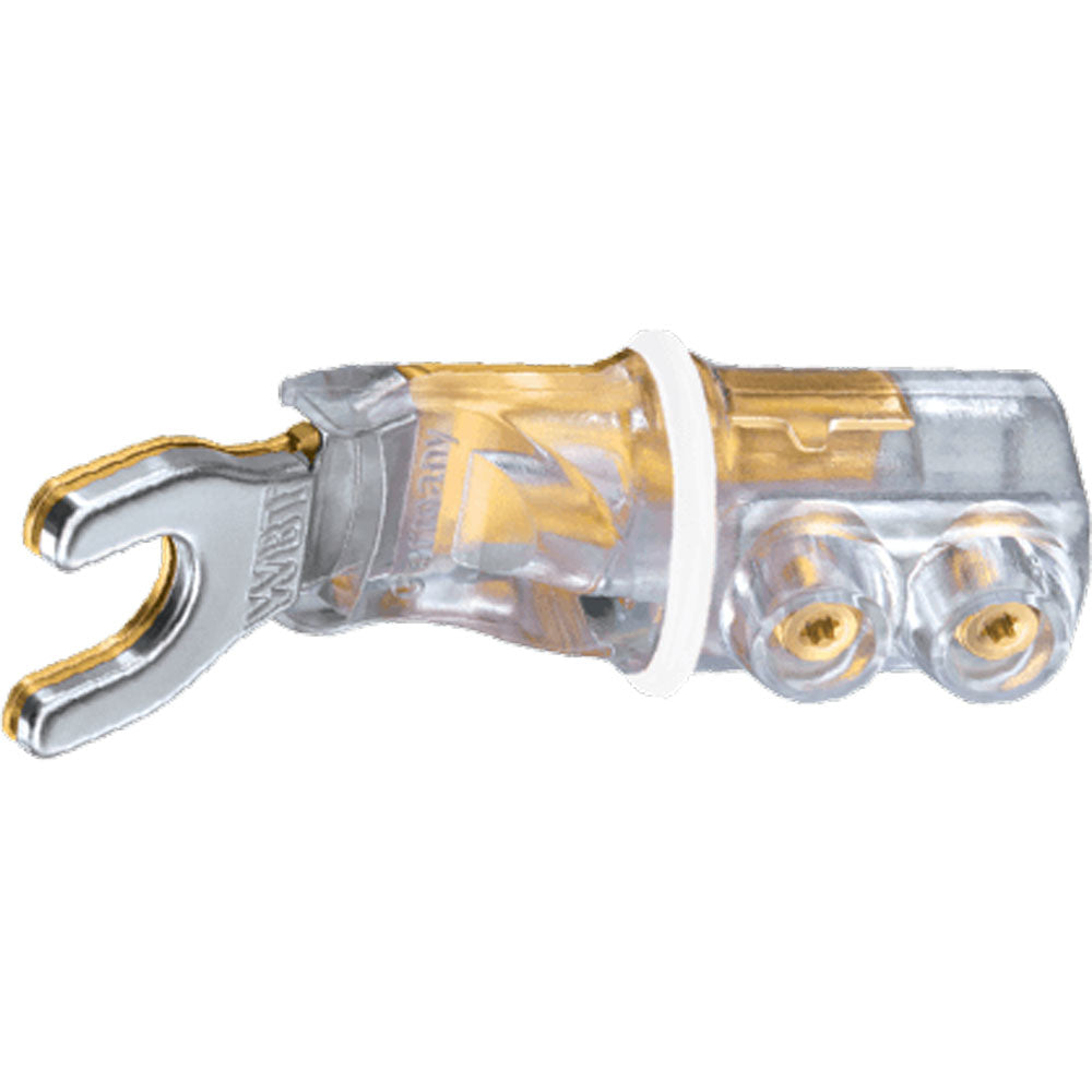 WBT 0661 Cu nextgen 1/4" Spade Plug Made from Gold Plated Pure Copper (Single, White)