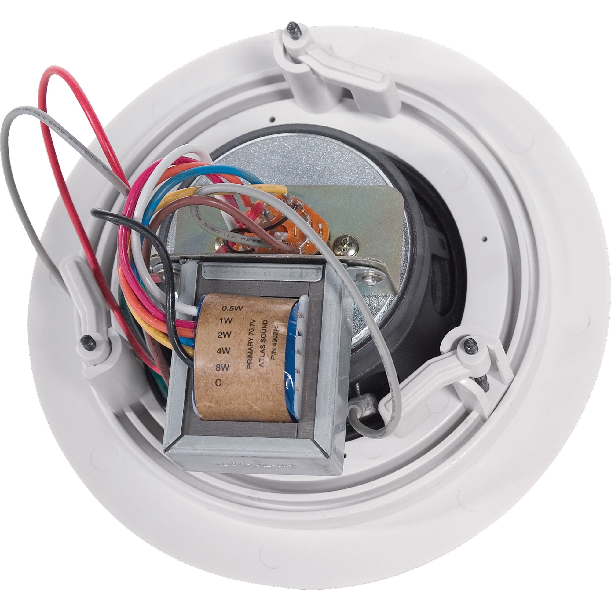 AtlasIED DLS4 4" In-Ceiling Speaker with 8-Watt 70v/100v Transformer and Press Fit Grille