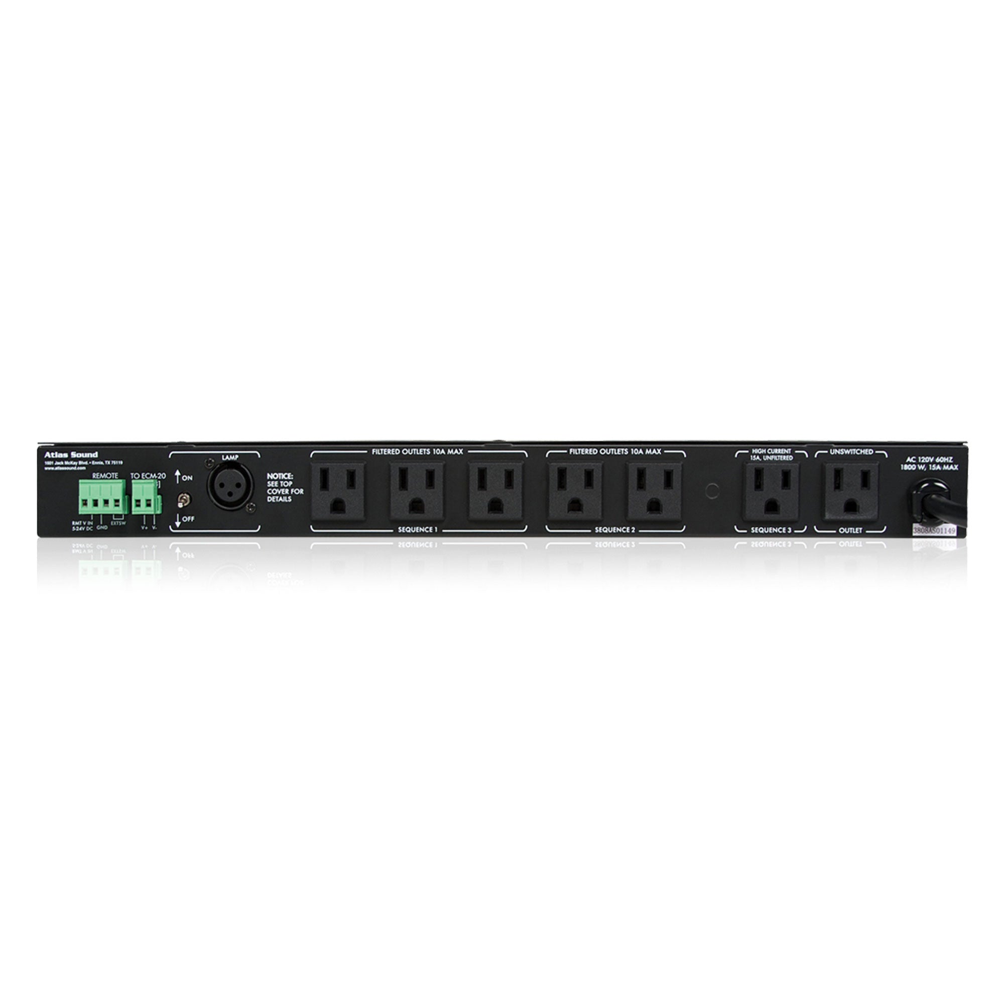 AtlasIED ECS-3 15A Power Sequencer and Conditioner