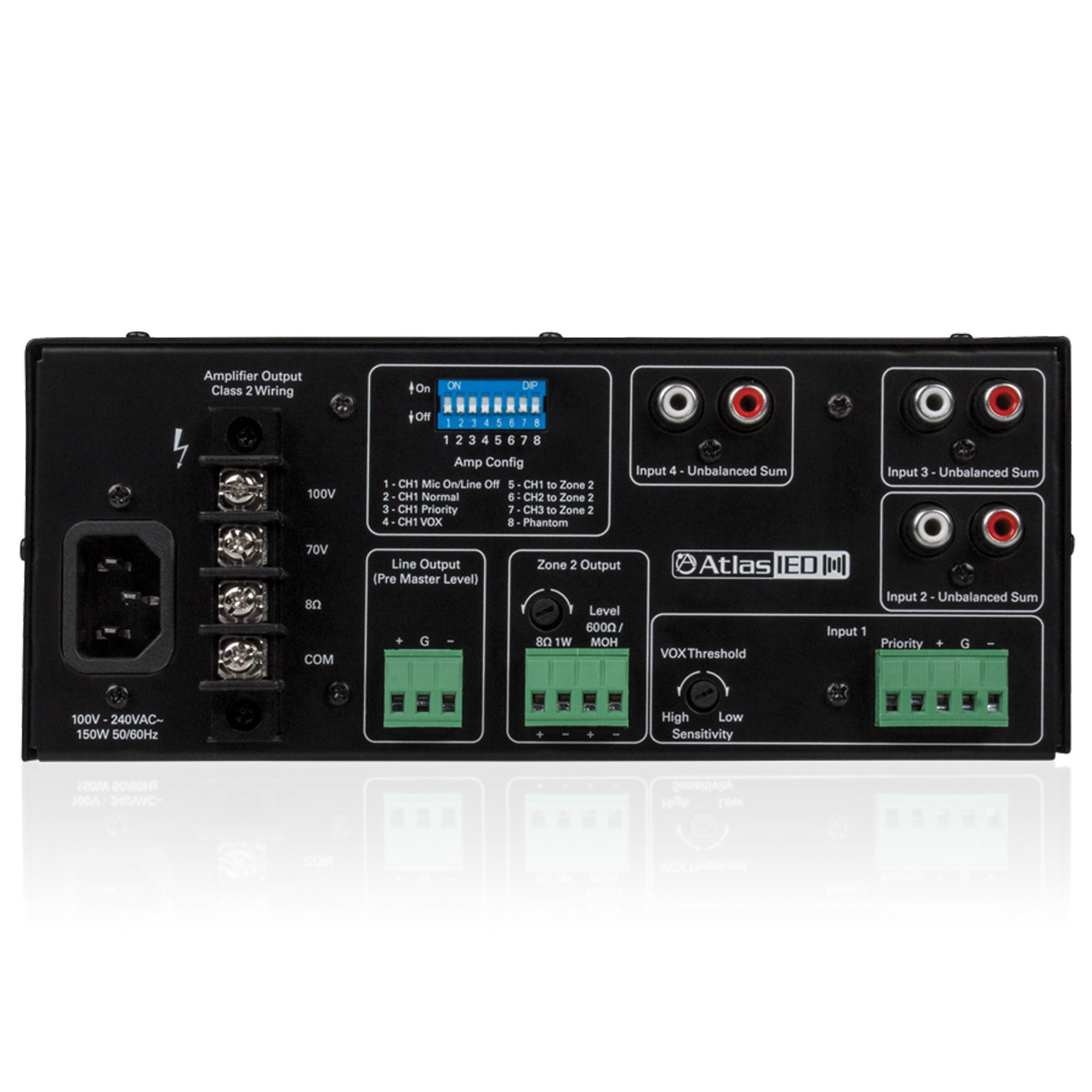 AtlasIED AA60G 4-Input, 60-Watt Mixer Amplifier with Global Power Supply