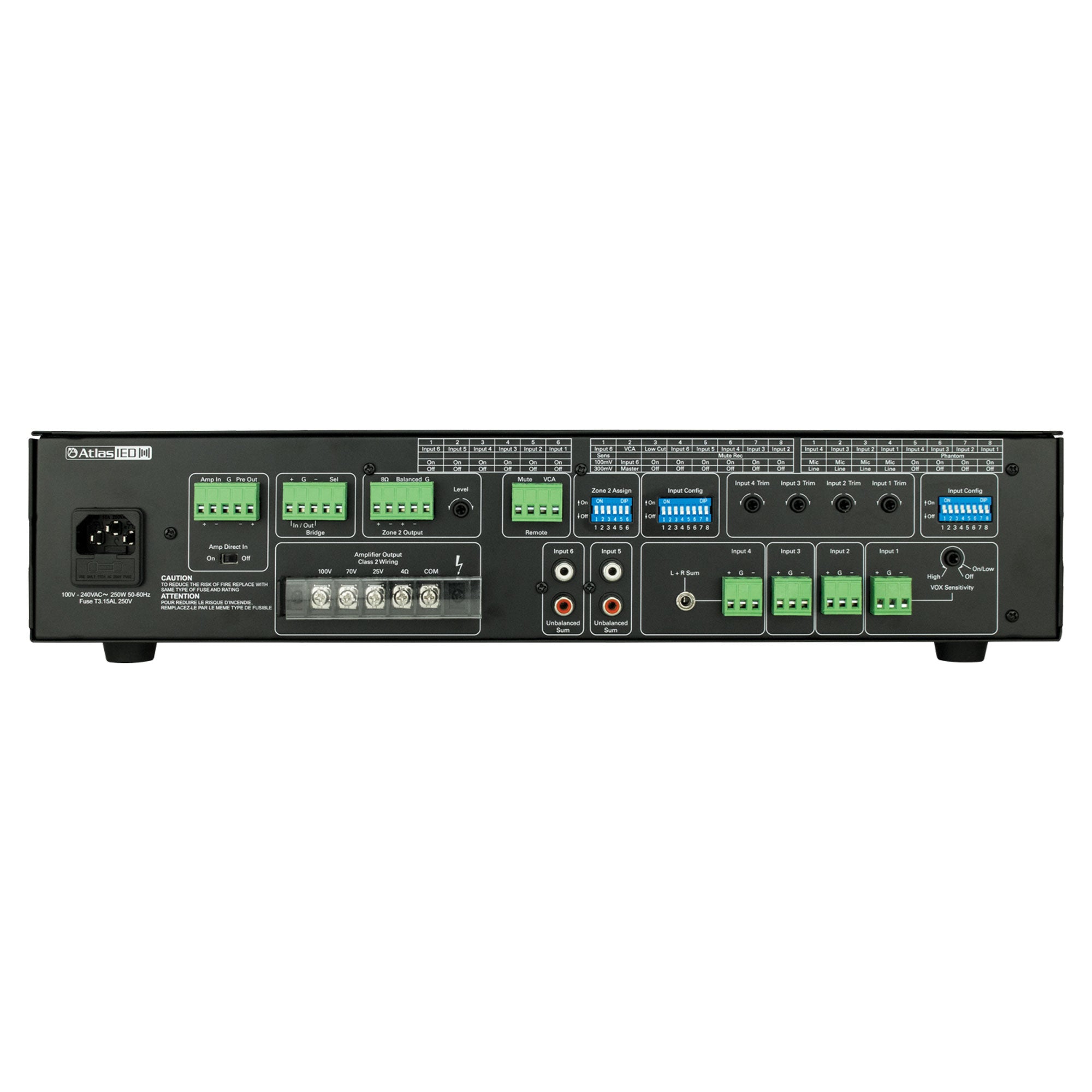 AtlasIED AA120G 6-Input, 120-Watt Mixer Amplifier