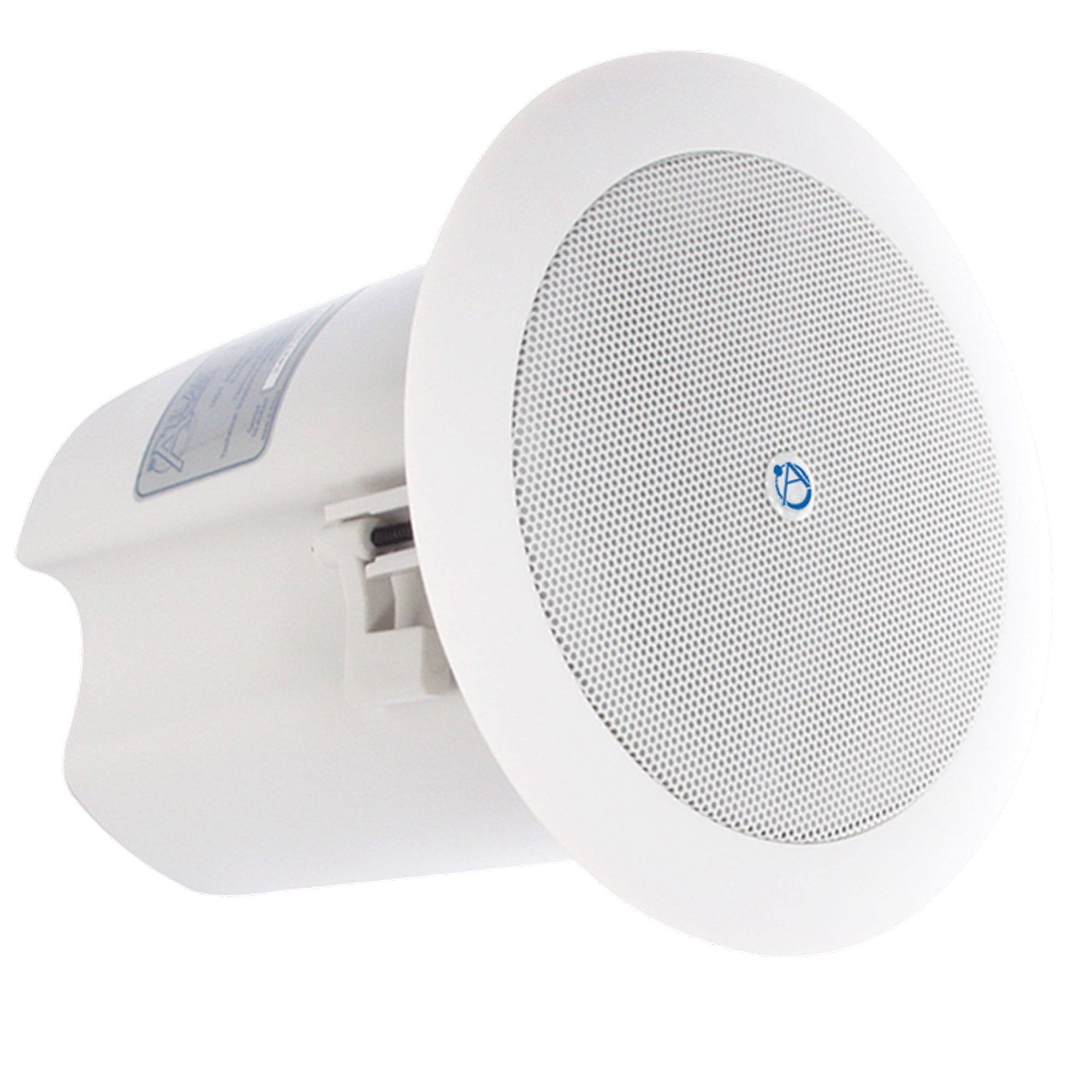 AtlasIED FAP40T 4" In Ceiling Speaker with 16-Watt 70/100V Transformer (White, Pair)