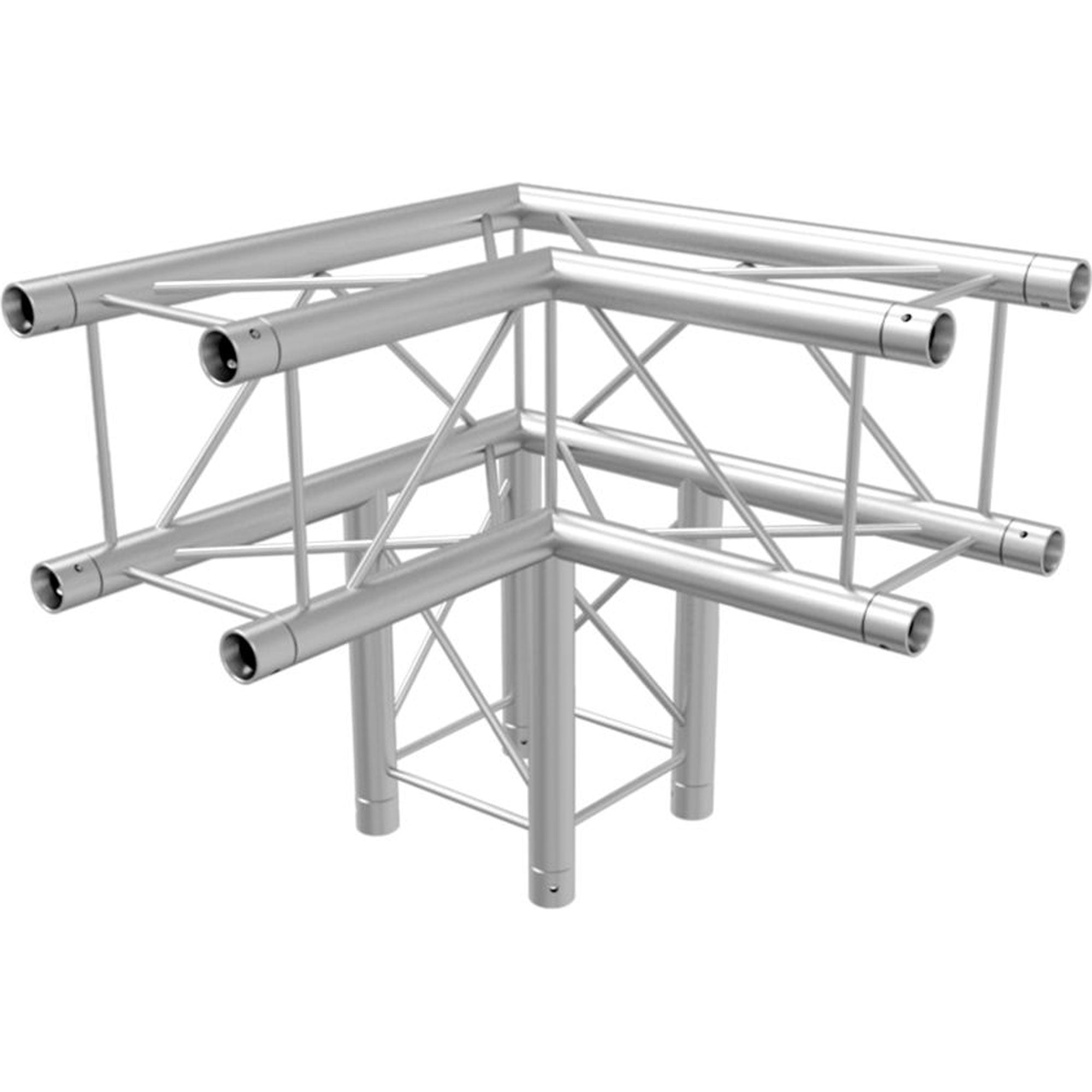 Global Truss 3-Way 90 Degree Corner for F24 Square Truss System (Aluminum)