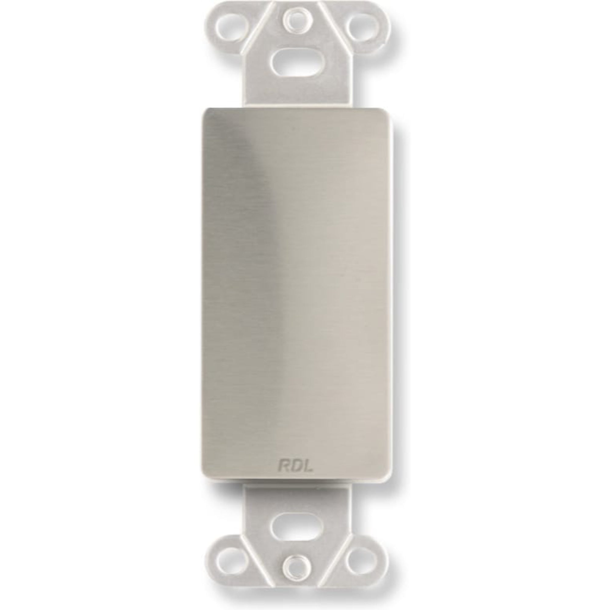 RDL DS-Blank Filler Decora Plate on Decora Plate (Stainless Steel)