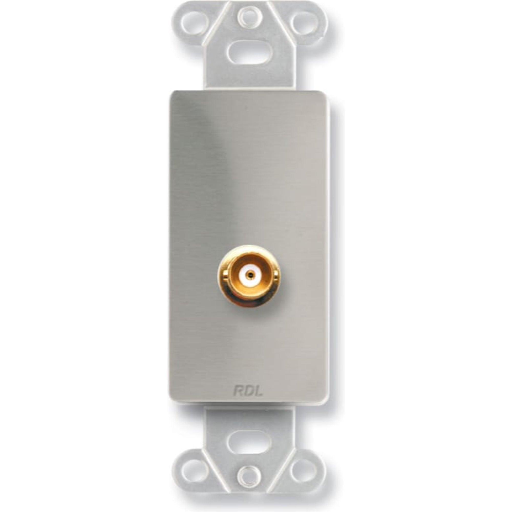 RDL DS-BNC Female BNC Jack on Decora Plate (Stainless Steel)