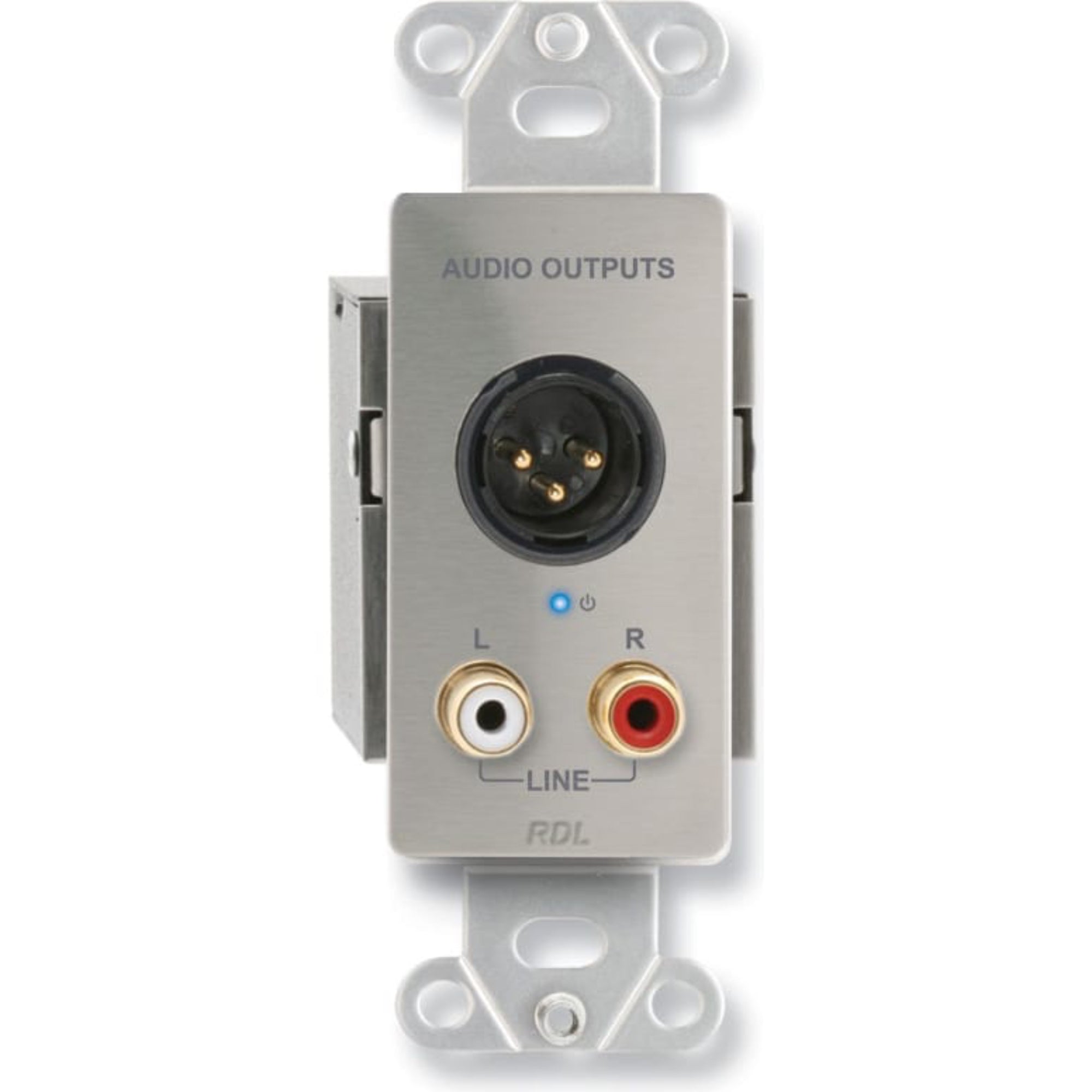 RDL DS-TPR3A Active Three-Pair Receiver on Decora Plate (Stainless Steel)
