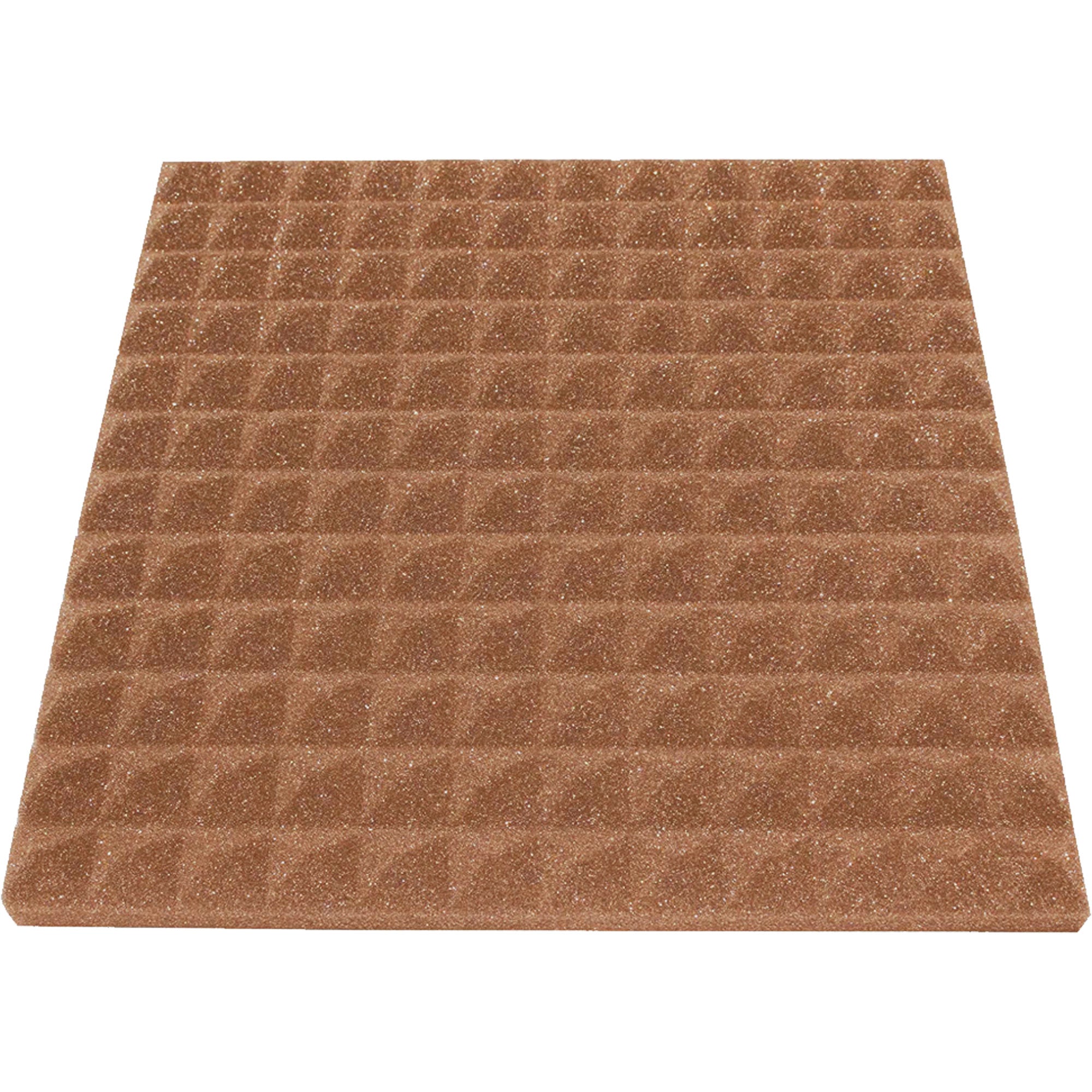 Performance Audio 12" x 12" x 1" Pyramid Acoustic Foam Tile (Brown, 48 Pack)