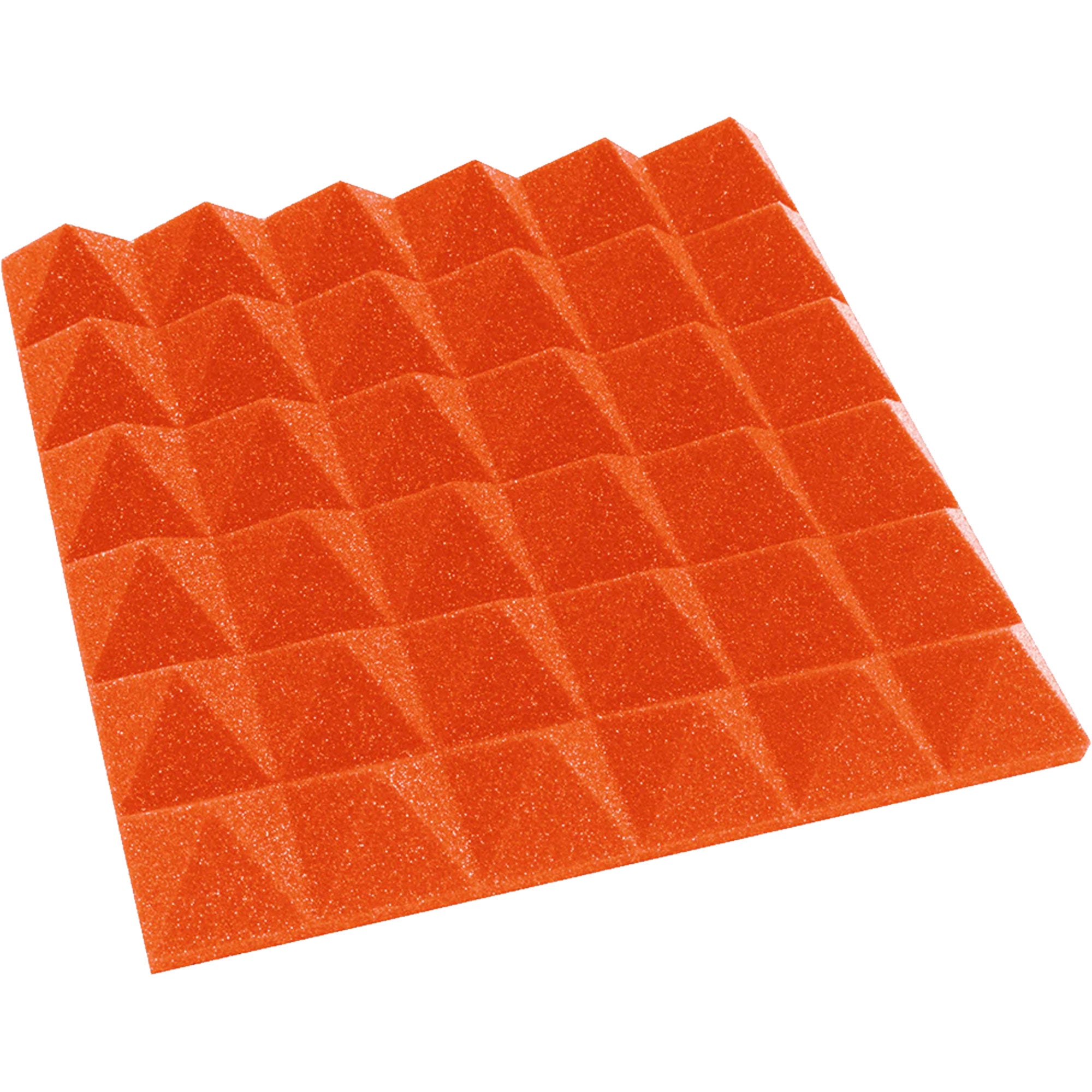 Performance Audio 12" x 12" x 2" Pyramid Acoustic Foam Tile (Orange, 48 Pack)