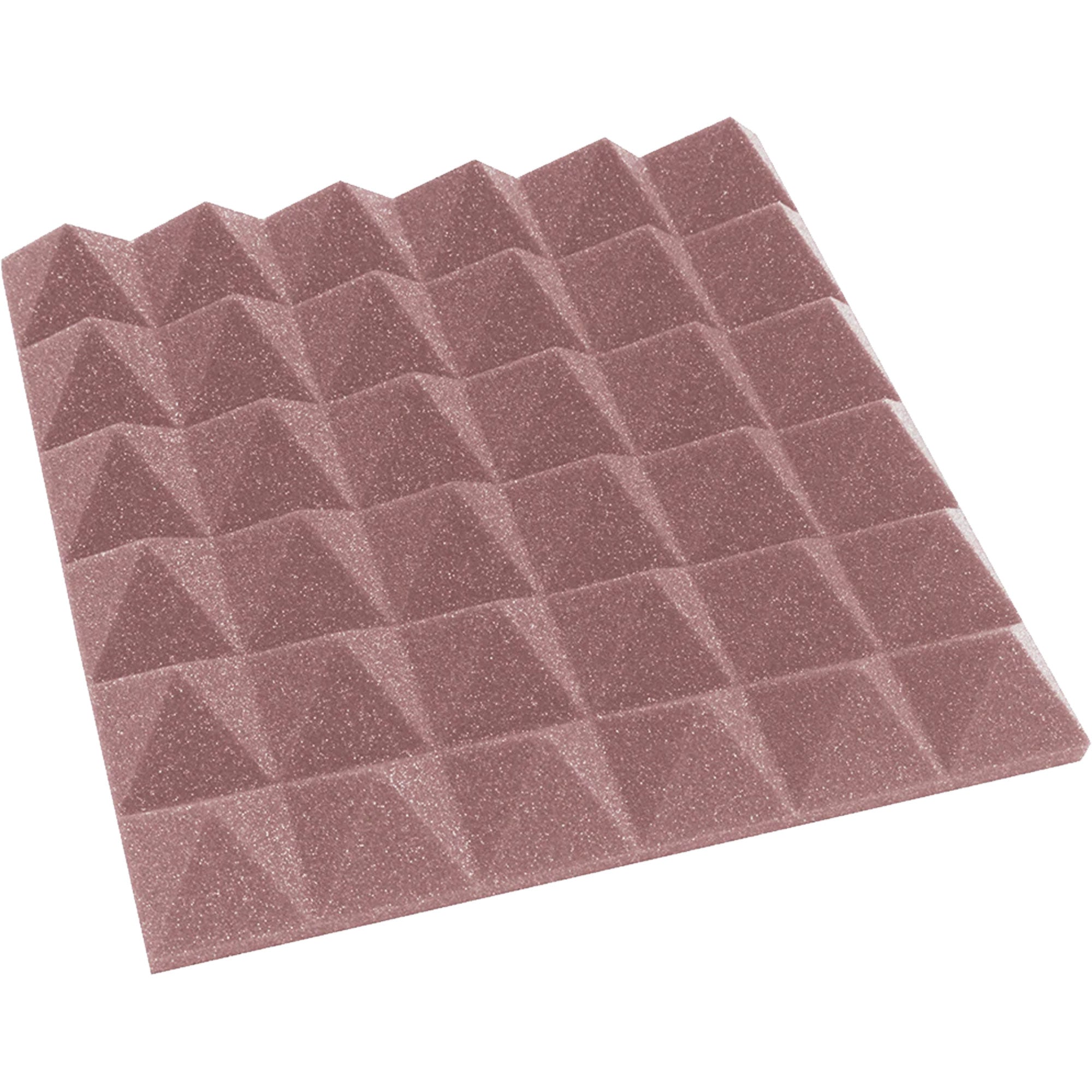 Performance Audio 12" x 12" x 2" Pyramid Acoustic Foam Tile (Rosy Beige, 48 Pack)