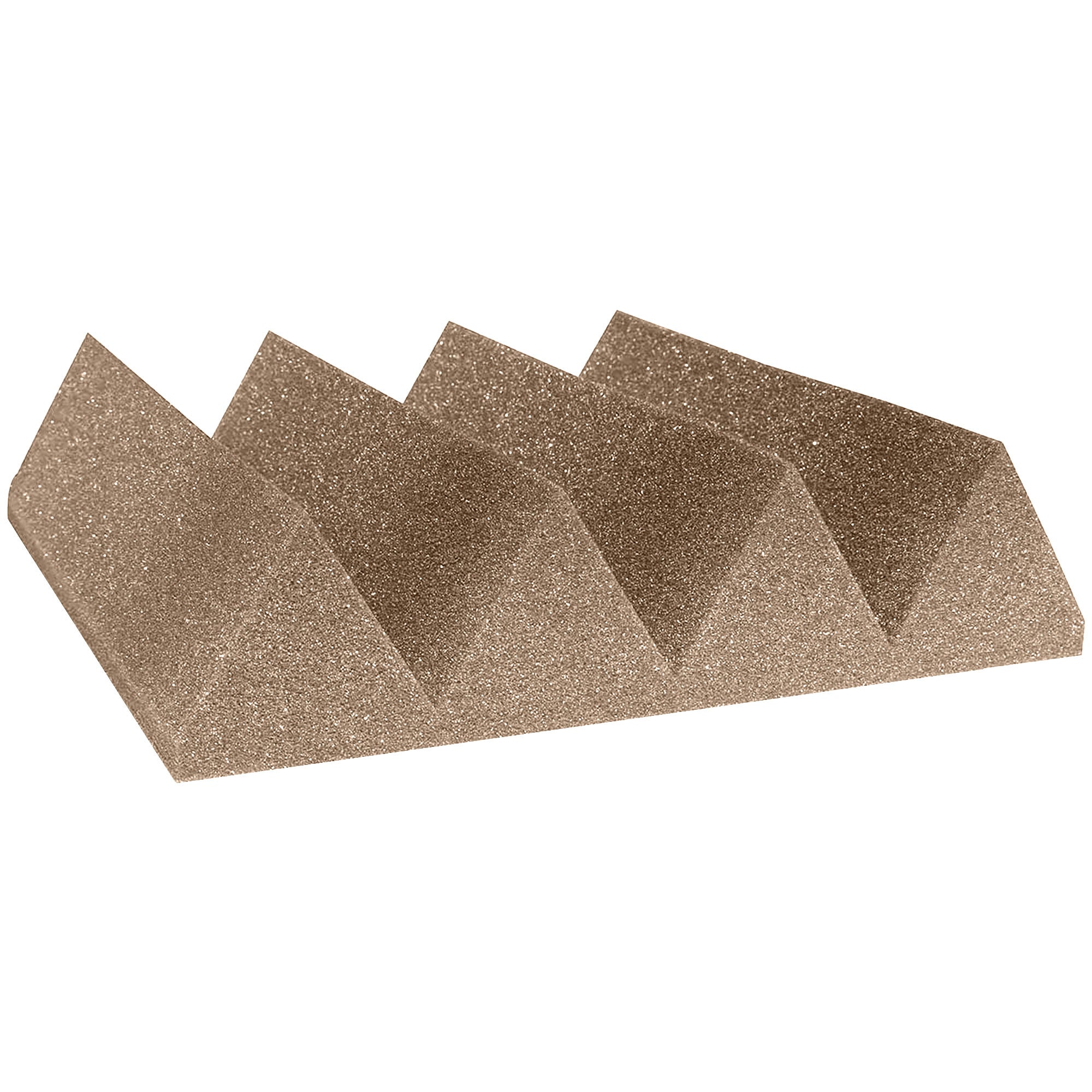 Performance Audio 12" x 12" x 3" Wedge Acoustic Foam Tile (Brown, 96 Pack)