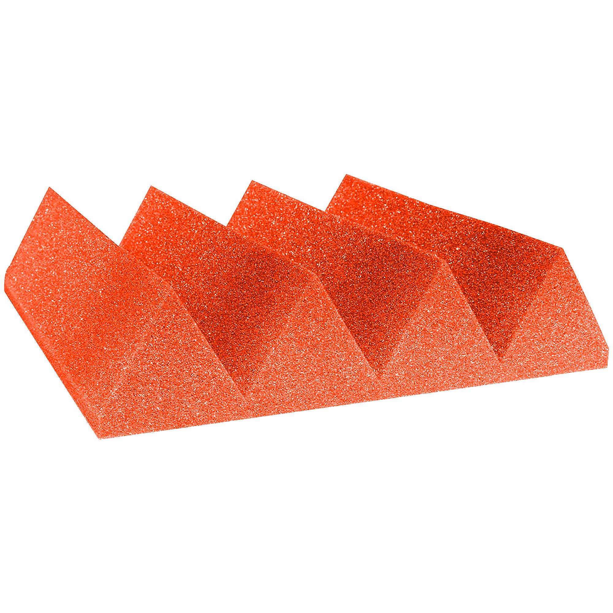 Performance Audio 12" x 12" x 3" Wedge Acoustic Foam Tile (Orange, 96 Pack)