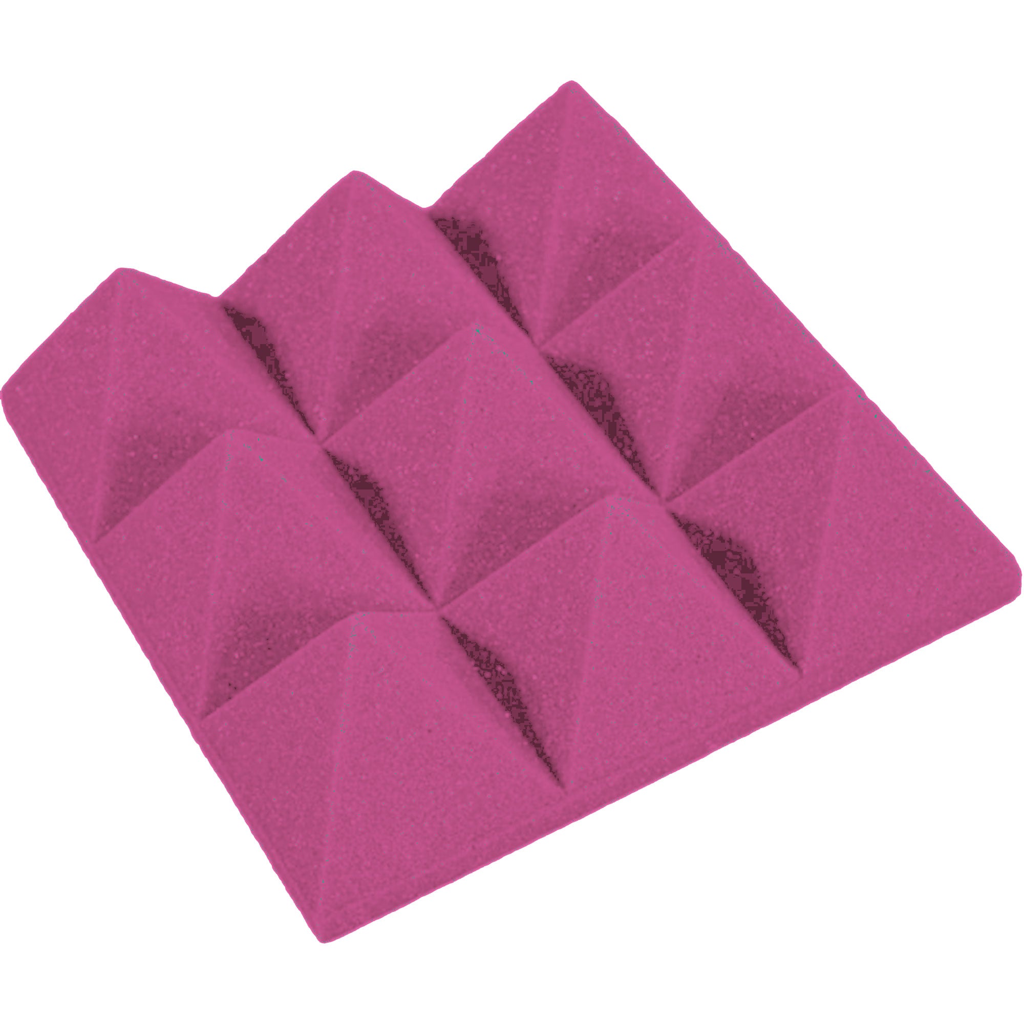 Performance Audio 12" x 12" x 4" Pyramid Acoustic Foam Tile (Plum, 96 Pack)