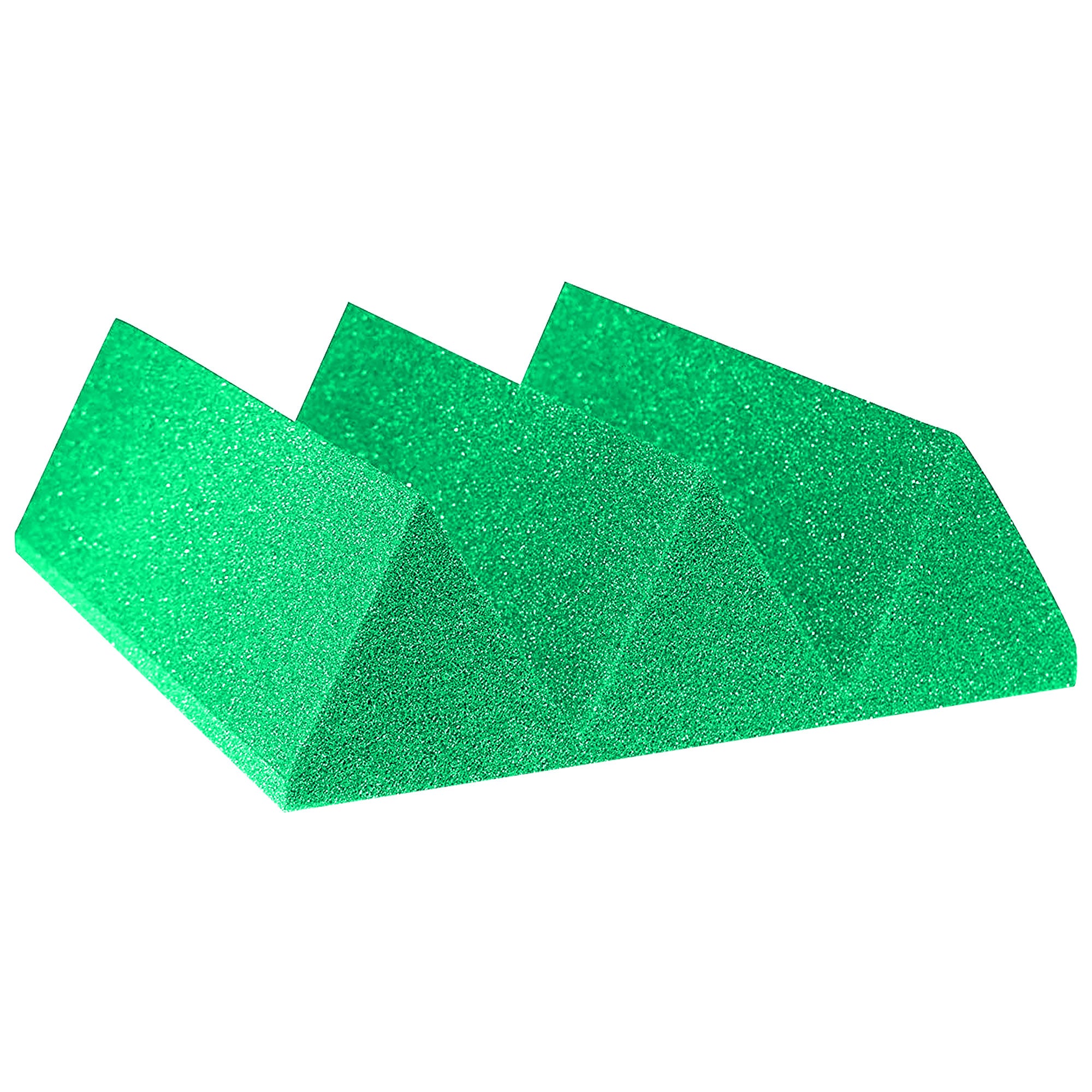 Performance Audio 12" x 12" x 4" Wedge Acoustic Foam Tile (Kelly Green, 48 Pack)