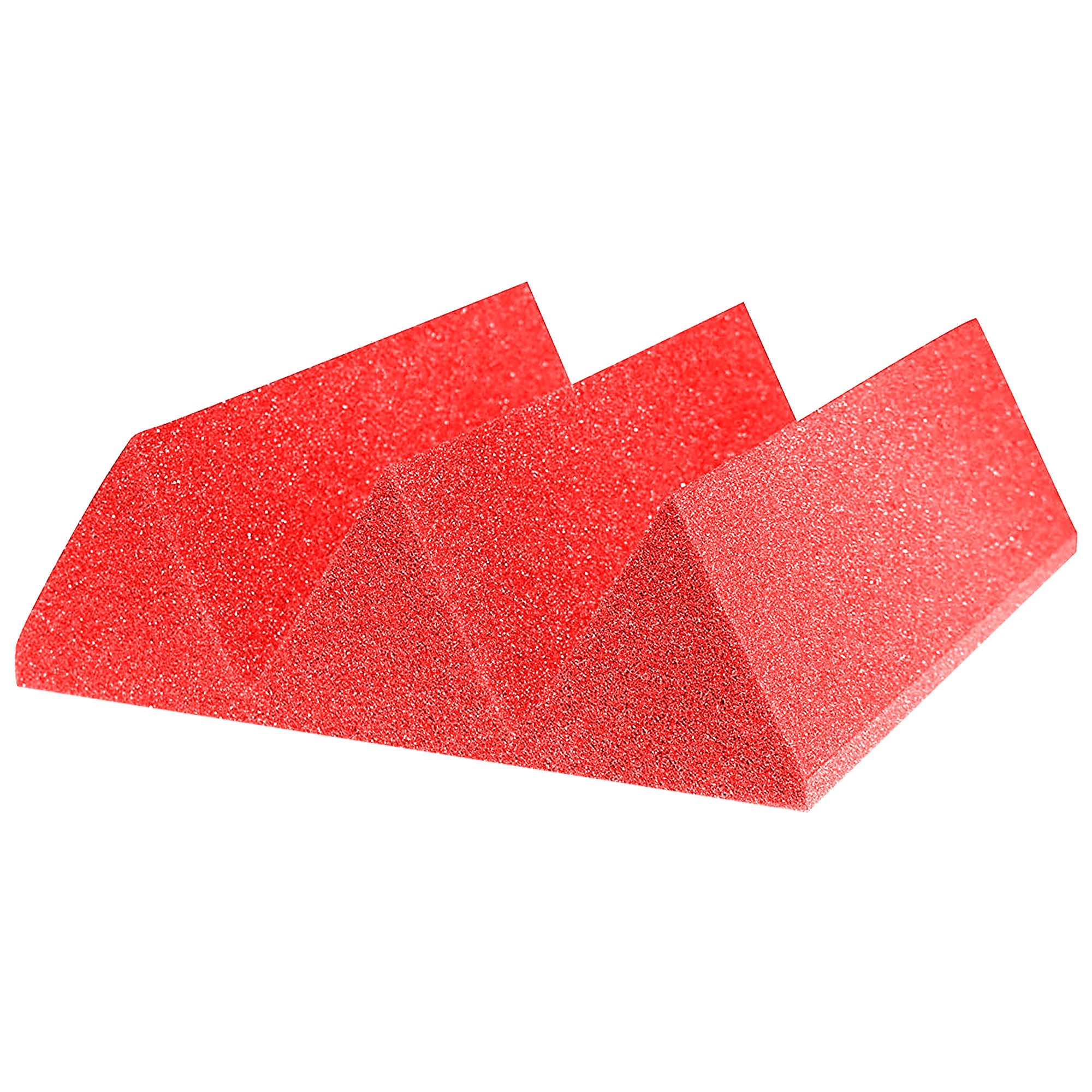 Performance Audio 12" x 12" x 4" Wedge Acoustic Foam Tile (Red, 48 Pack)