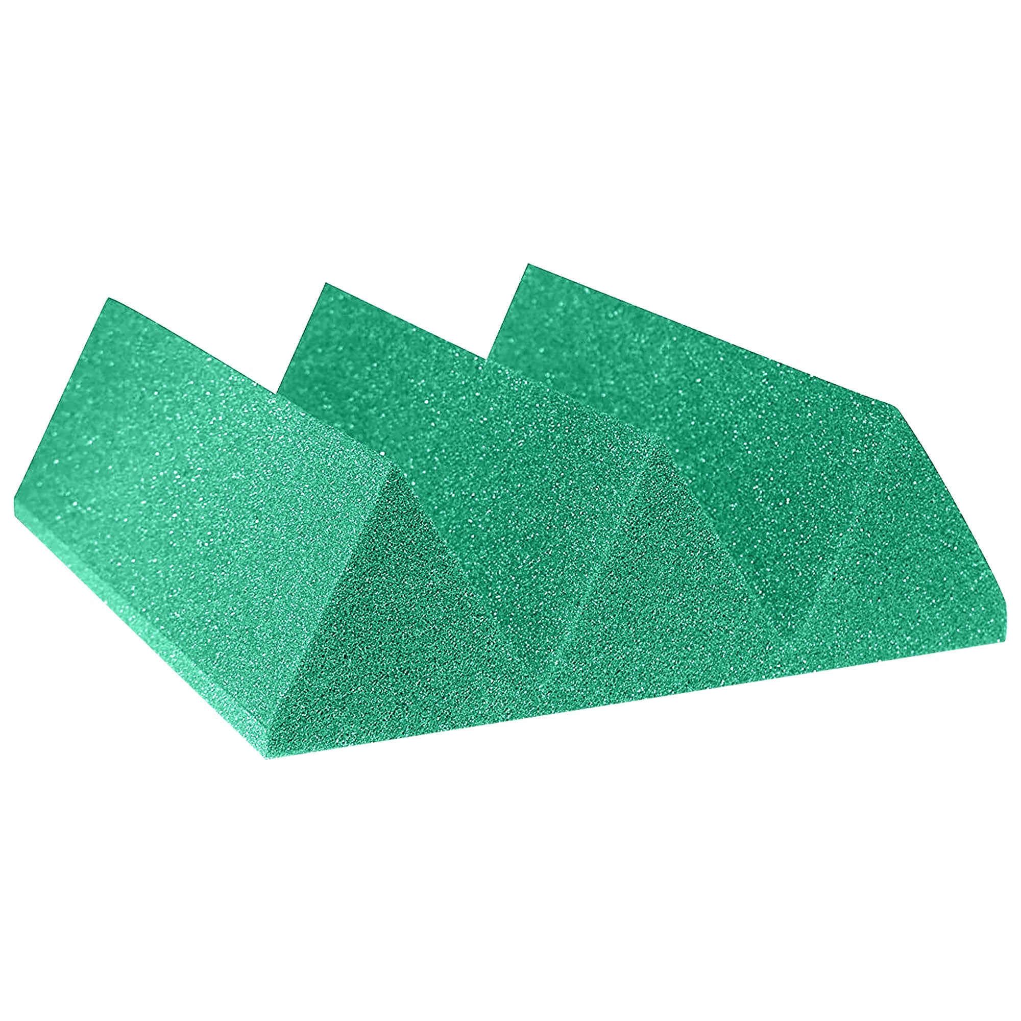 Performance Audio 12" x 12" x 4" Wedge Acoustic Foam Tile (Teal, 48 Pack)