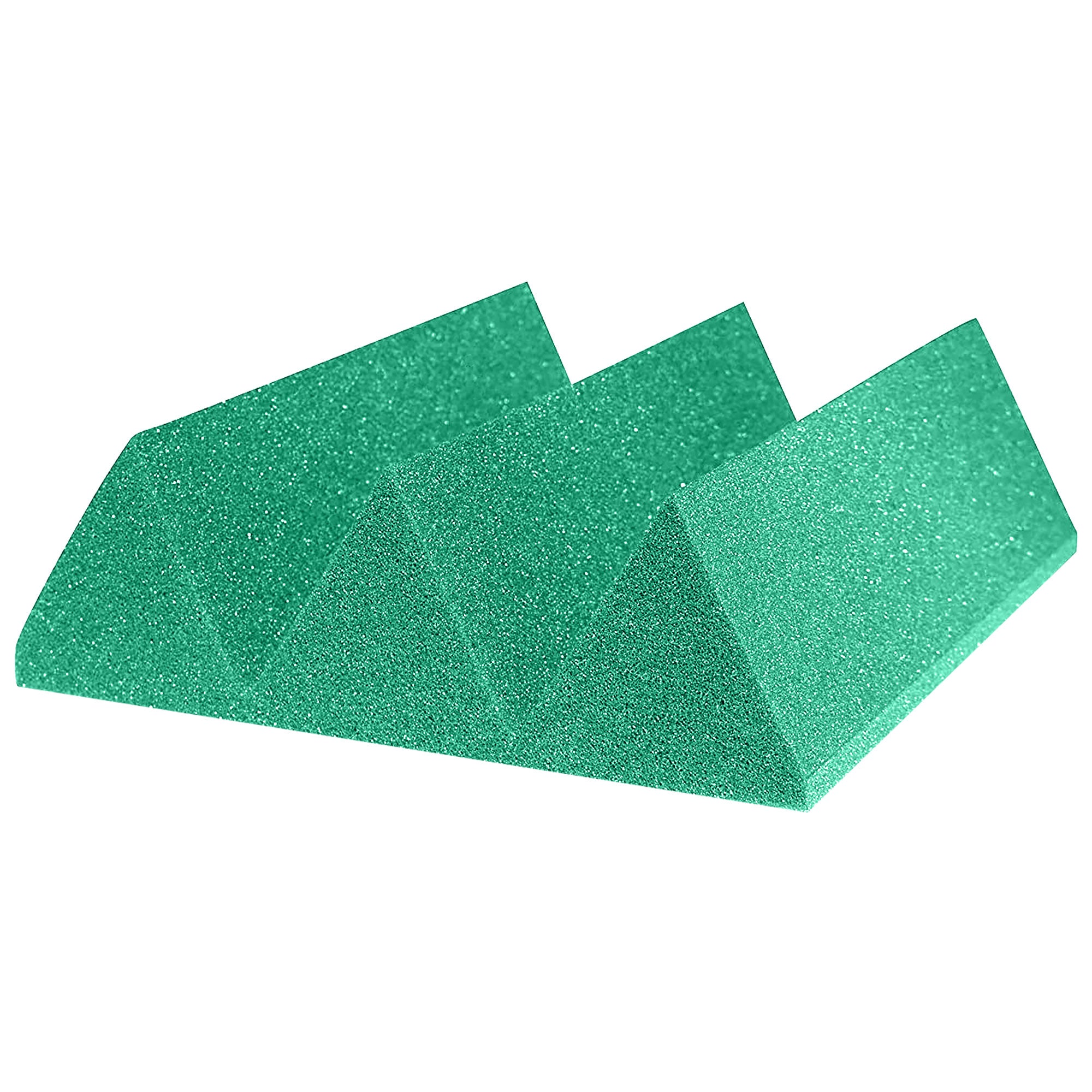 Performance Audio 12" x 12" x 4" Wedge Acoustic Foam Tile (Teal, 96 Pack)