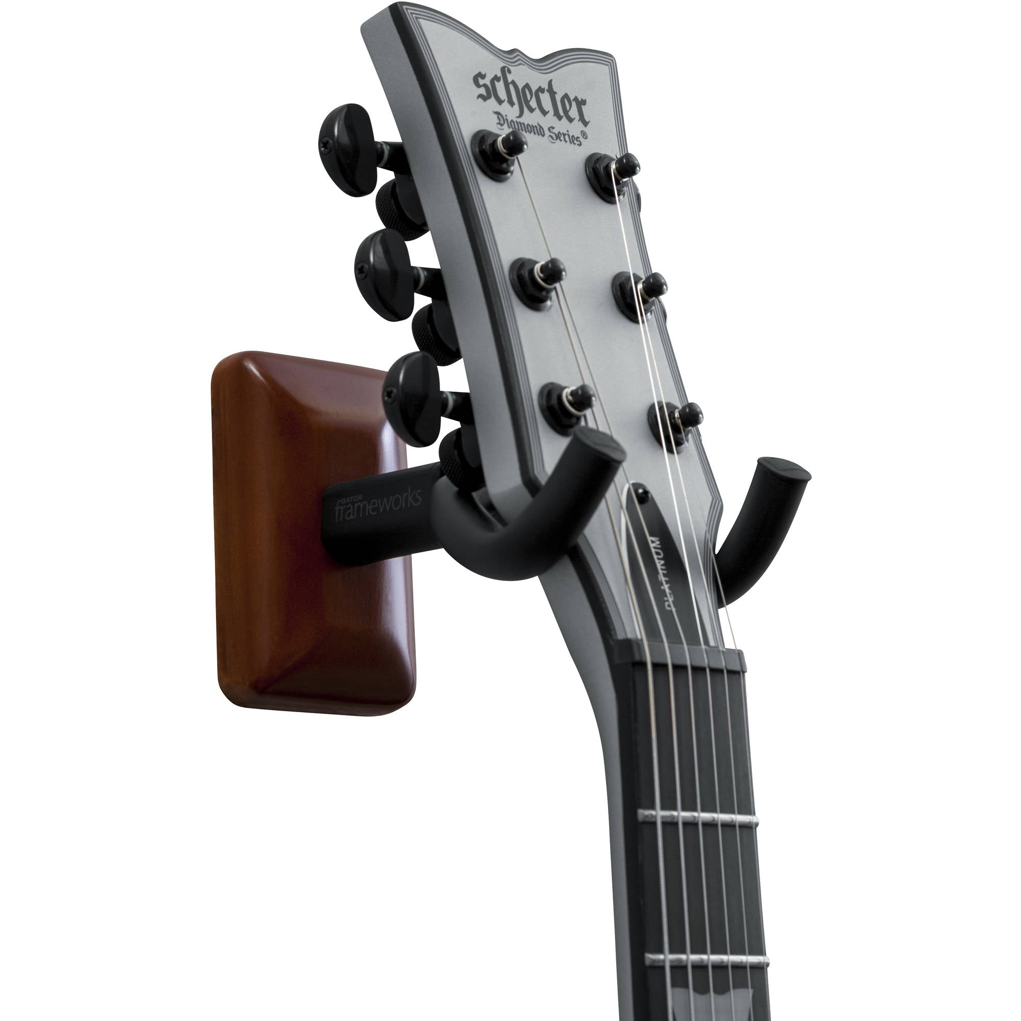 Gator Frameworks GFW-GTR-HNGRMHG Wall Mount Guitar Hanger (Mahogany)