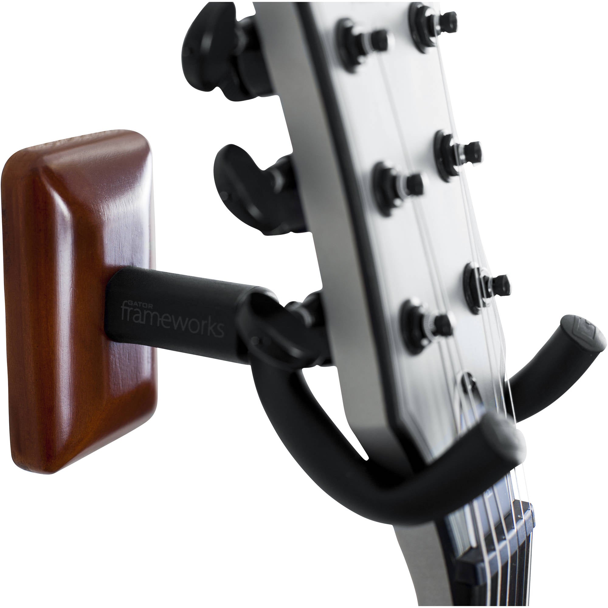 Gator Frameworks GFW-GTR-HNGRMHG Wall Mount Guitar Hanger (Mahogany)