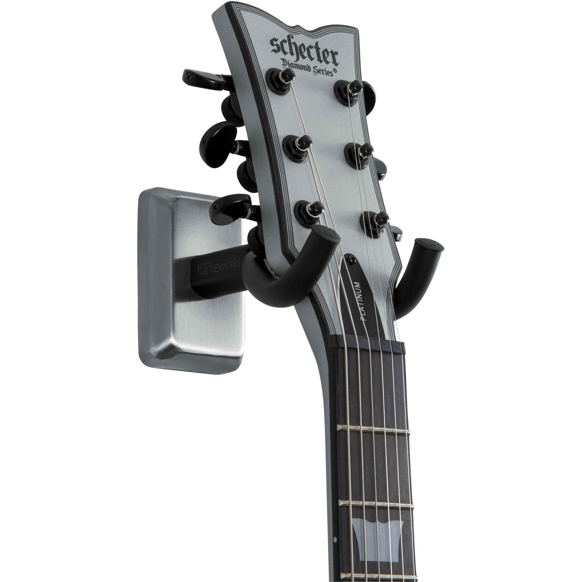 Gator Frameworks GFW-GTR-HNGRSCH Wall Mount Guitar Hanger (Chrome)