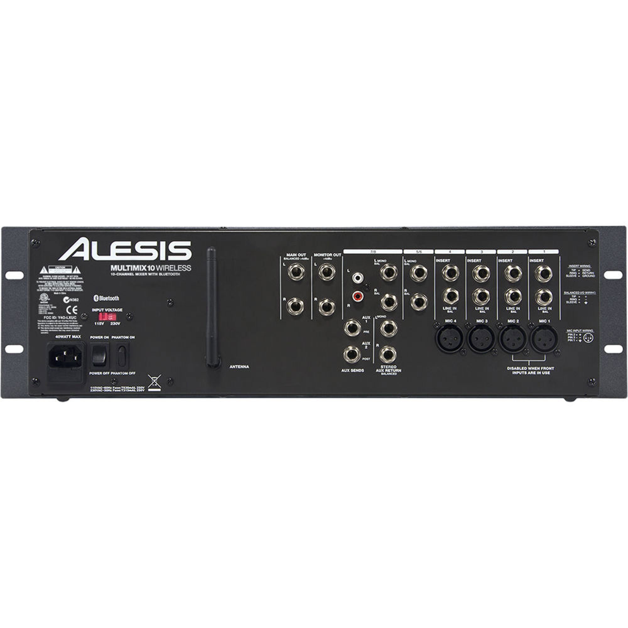 Alesis MultiMix 10 Wireless Rackmount 10-Channel Mixer with Bluetooth