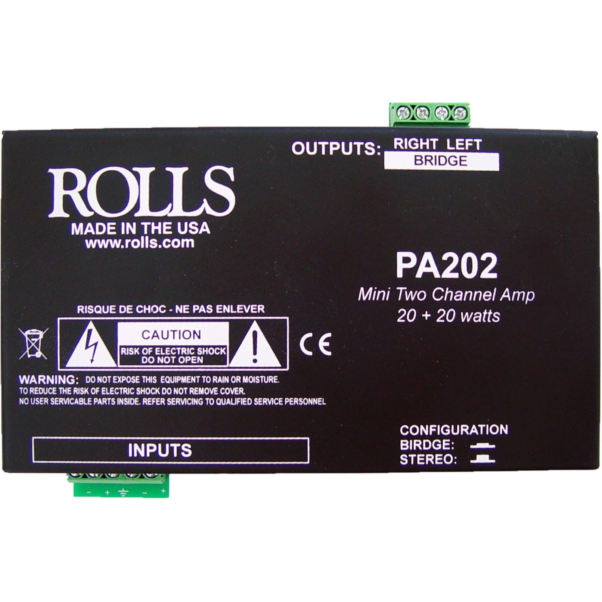 Rolls PA202 Stereo 20W Mini Amplifier