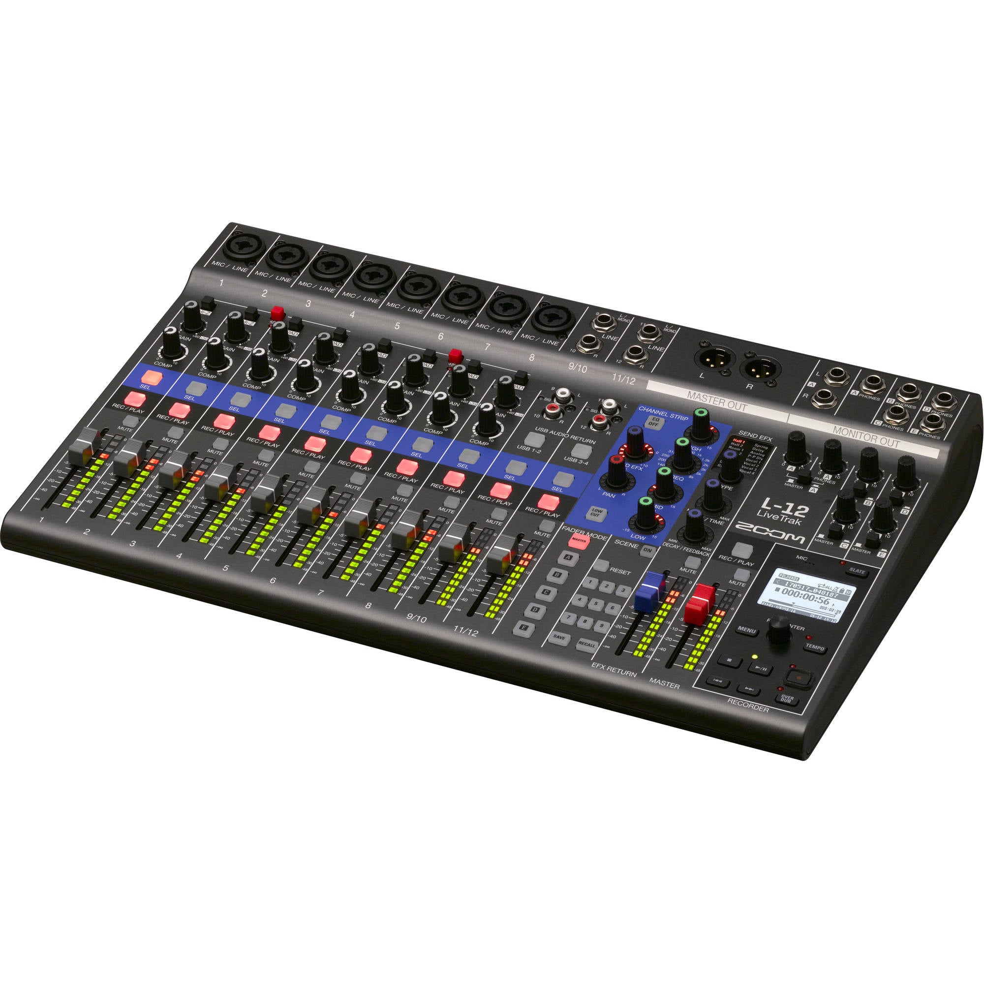 Zoom LiveTrak L-12 12-Channel Digital Mixer and Multitrack Recorder