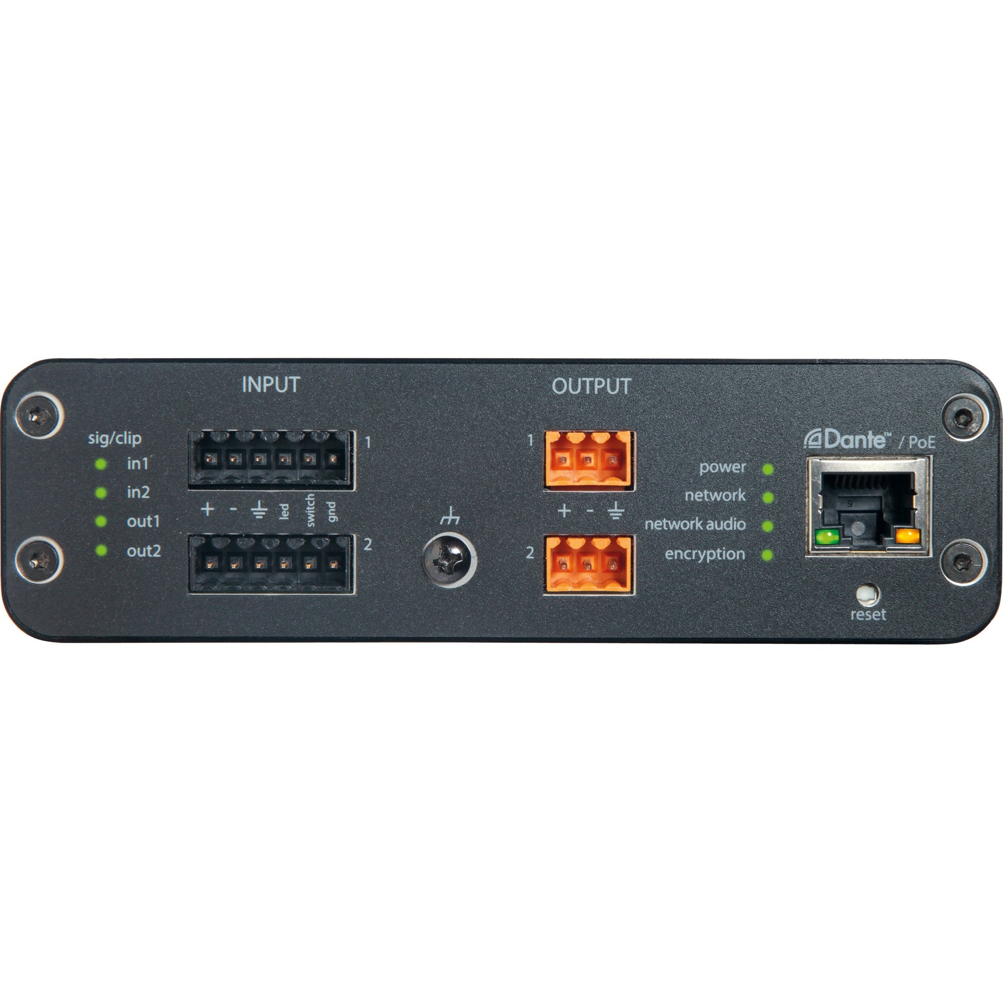 Shure ANI22-BLOCK 2-In/Out Dante Audio Network Interface (Block Connectors)