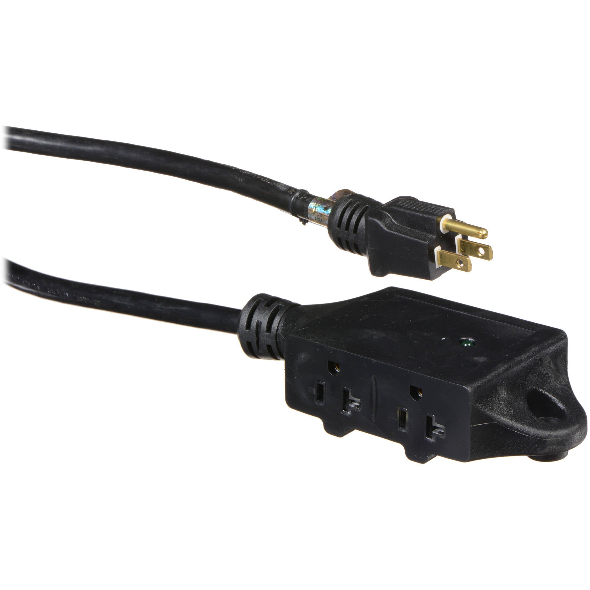 Milspec D19005771 6' Molded Quad Outlet Power Center (Black)