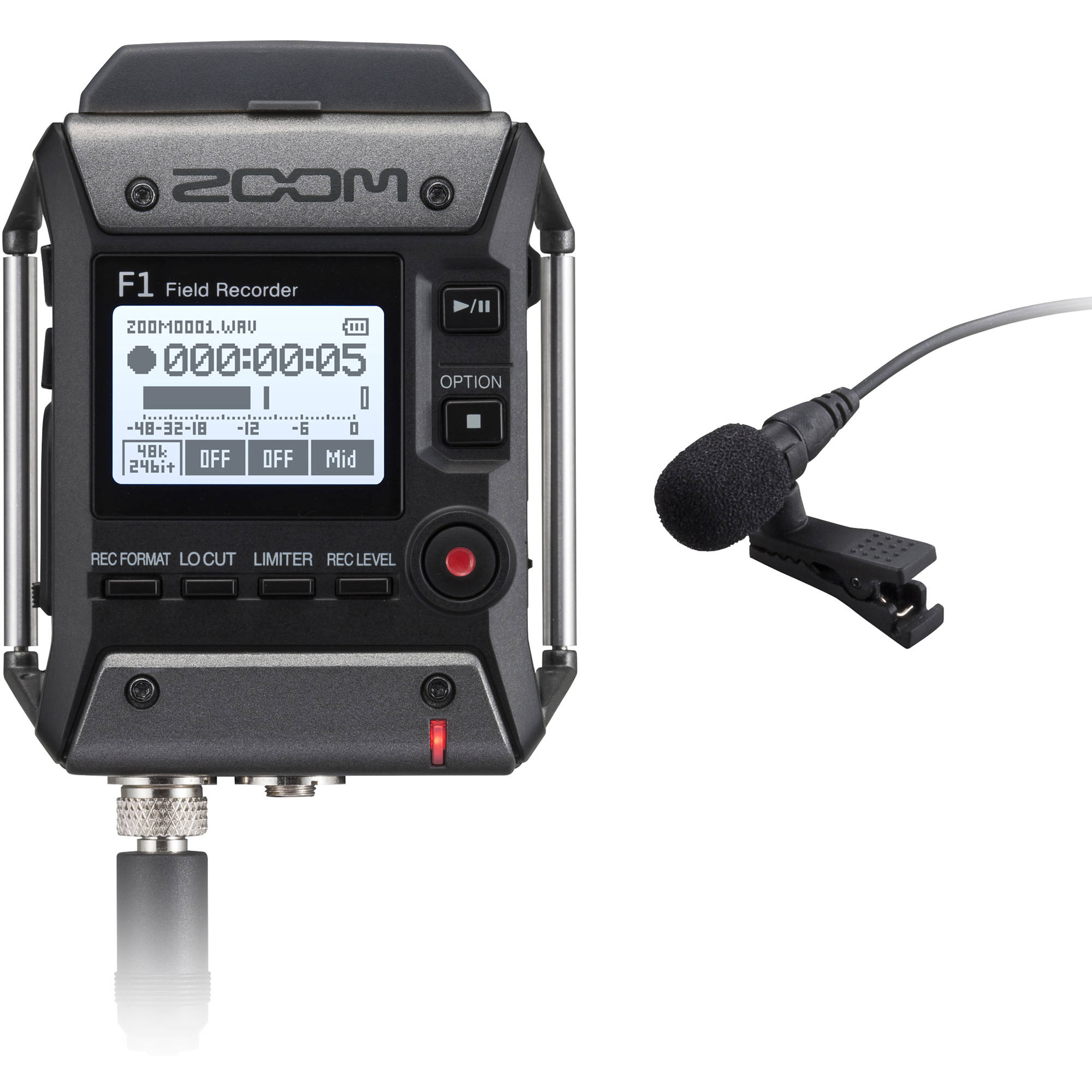 Zoom F1-LP Portable Field Recorder with Lavalier Microphone