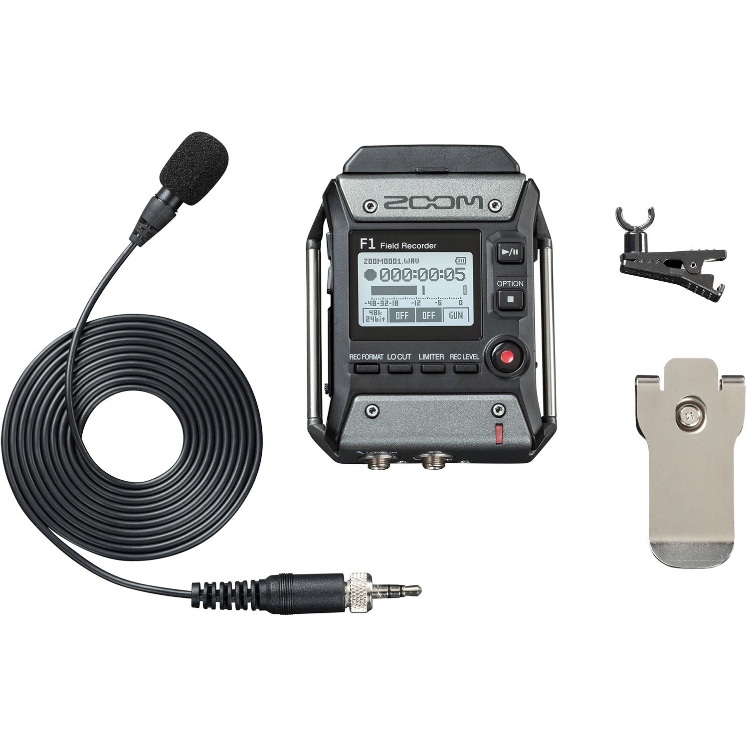Zoom F1-LP Portable Field Recorder with Lavalier Microphone