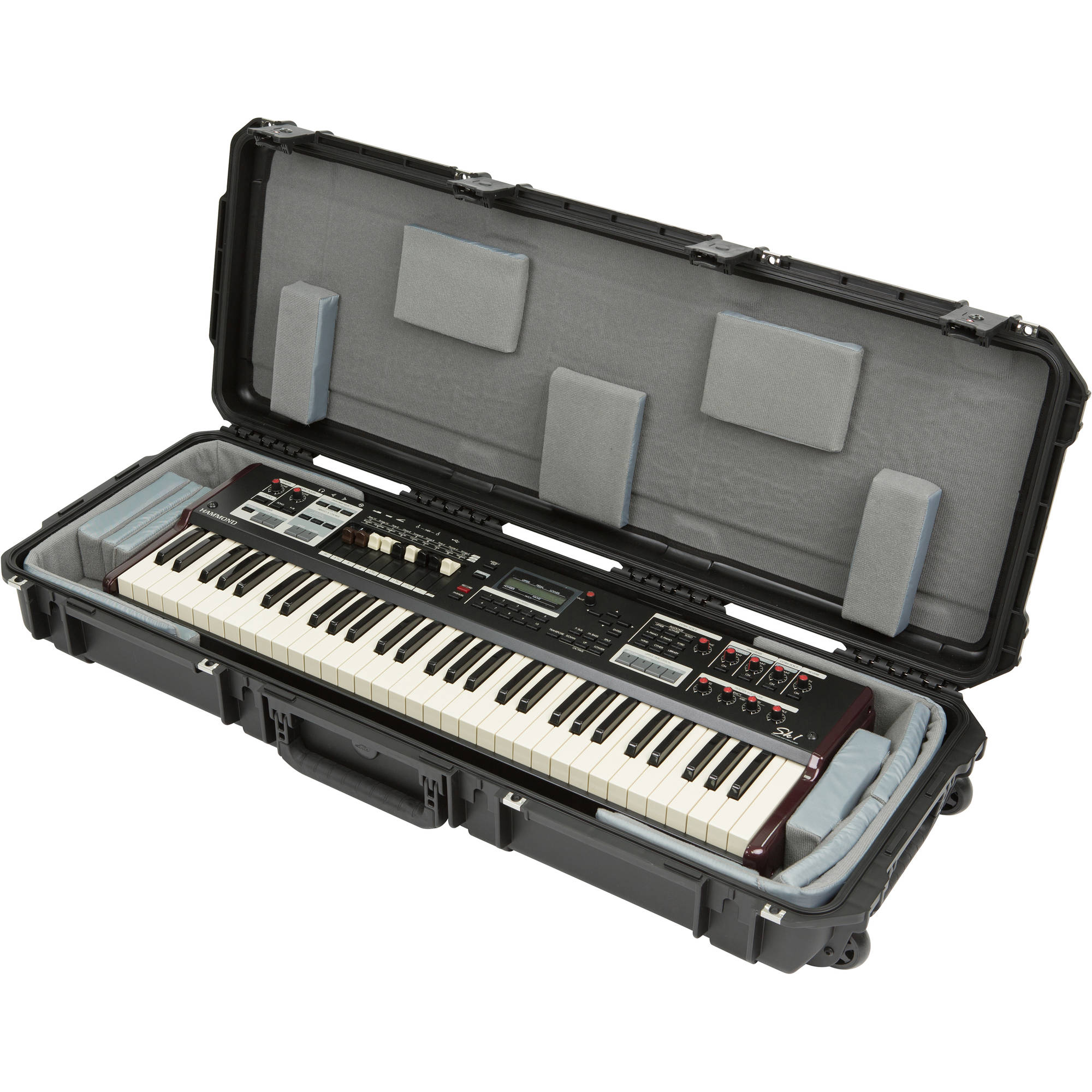 SKB 3i-4214-TKBD iSeries Waterproof 61-Note Narrow Keyboard Case with Wheels
