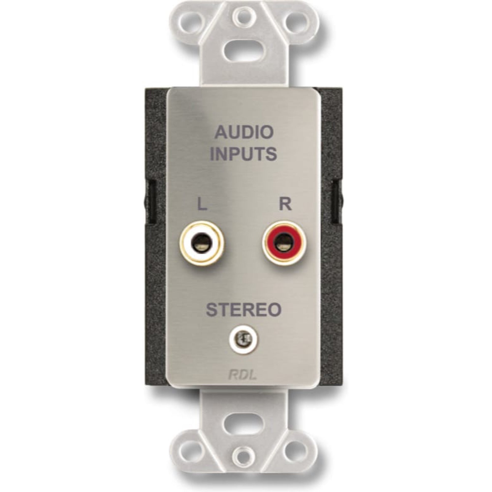 RDL DS-CIJ3 Consumer Input Jacks Mono on Decora Plate (Stainless Steel)