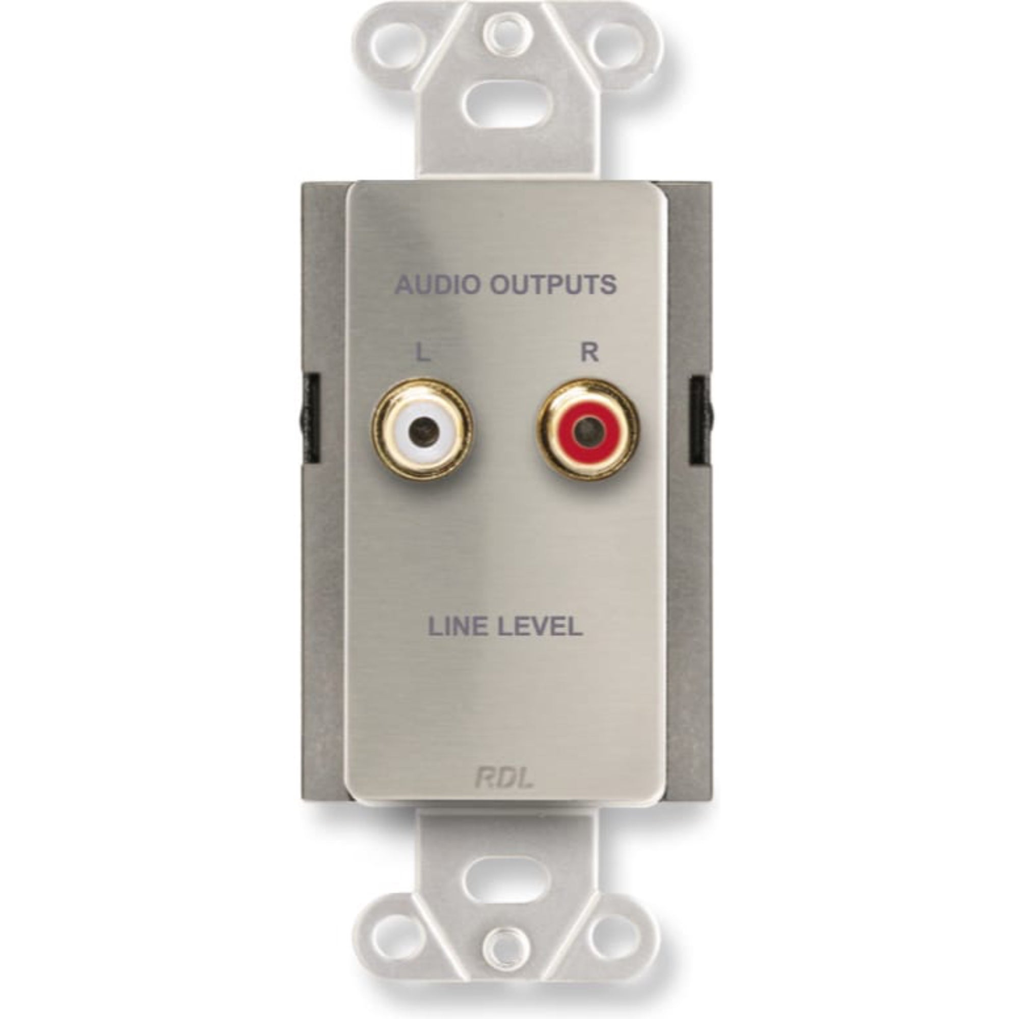 RDL DS-A2 Line Output Assembly on Decora Plate (Stainless Steel)