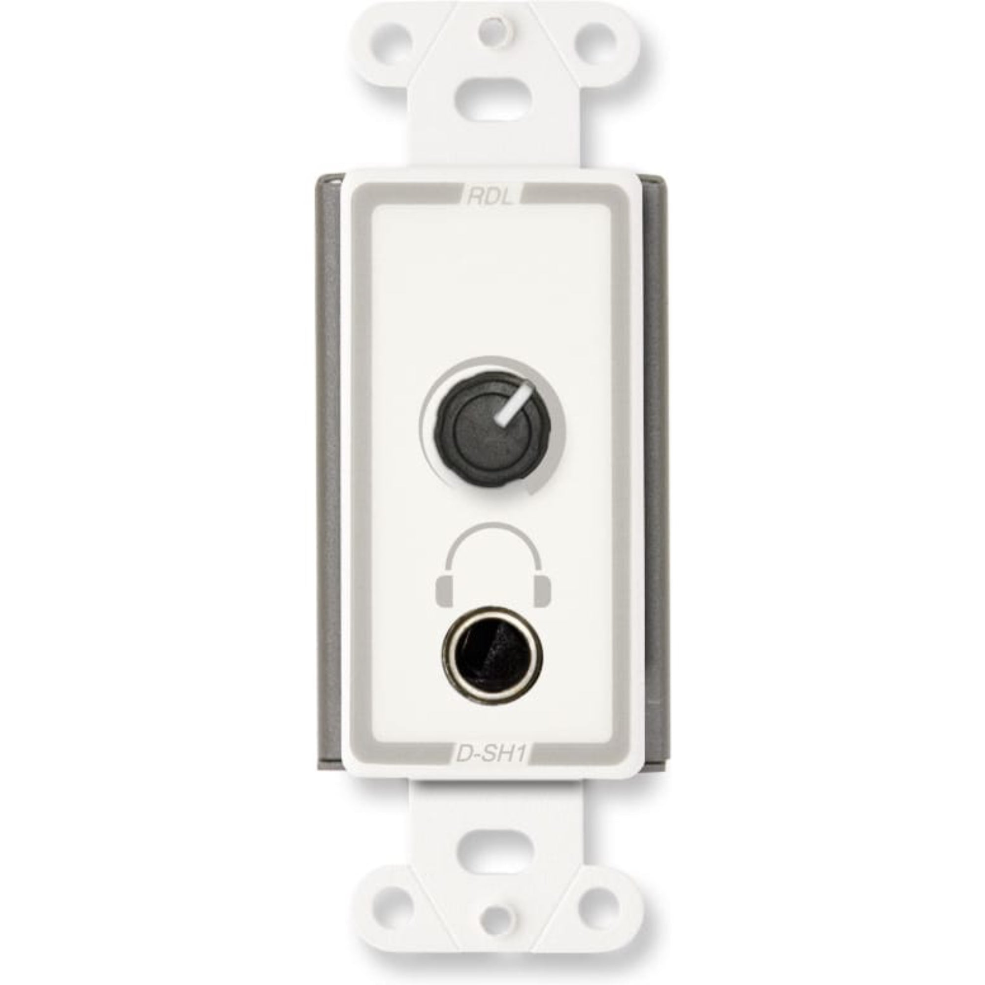 RDL D-SH1 Stereo Headphone Amplifier on Decora Plate (White)