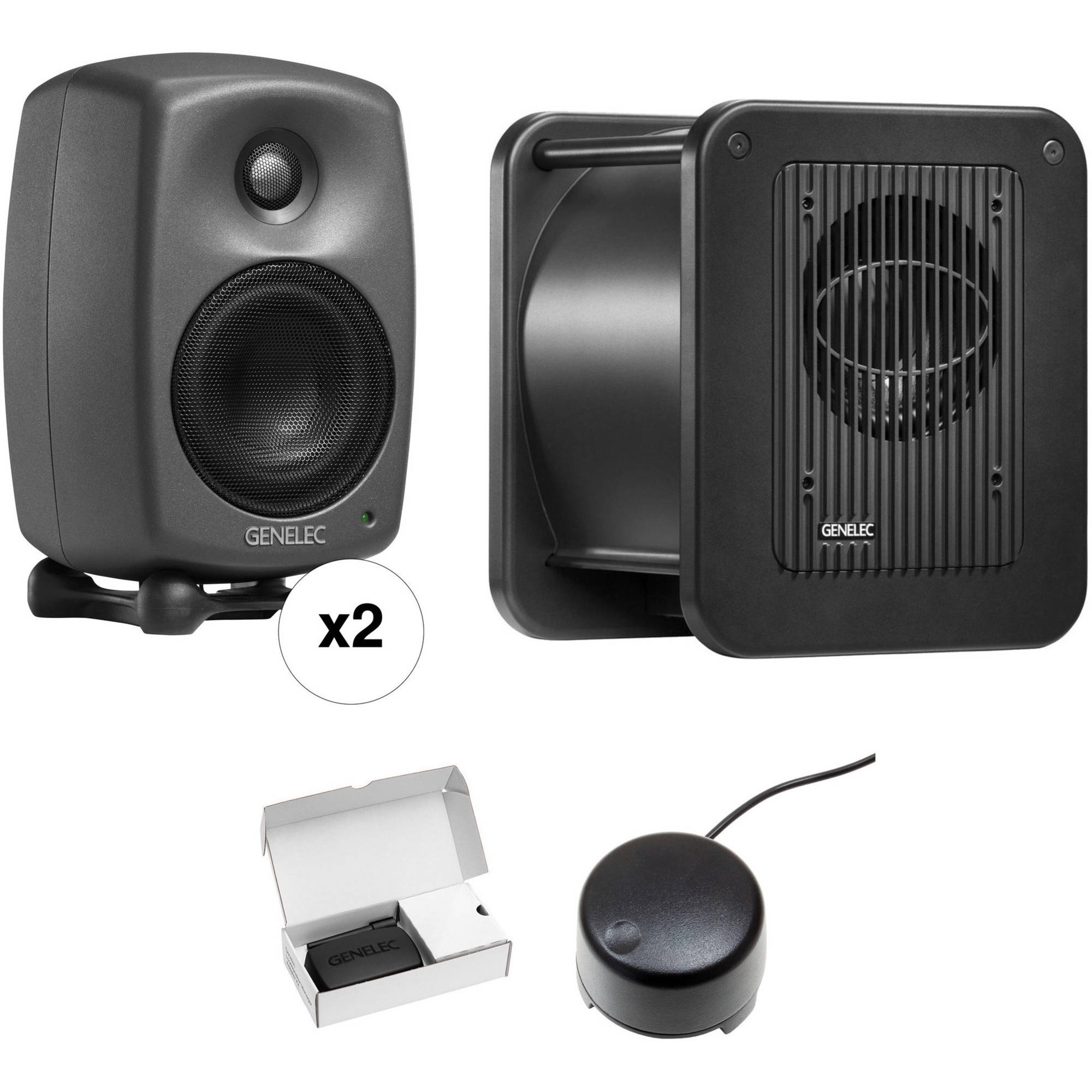 Genelec 8320.LSE Triple SAM Kit Active 2.1 Monitoring System with 8" Subwoofer (Dark Grey)