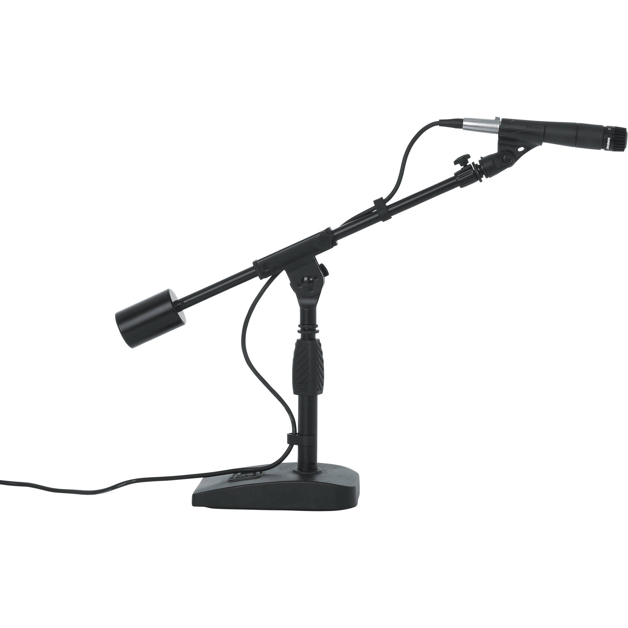 Gator Frameworks GFW-MIC-0822 Telescoping Boom Mic Stand for Podcasting or Bass Drum