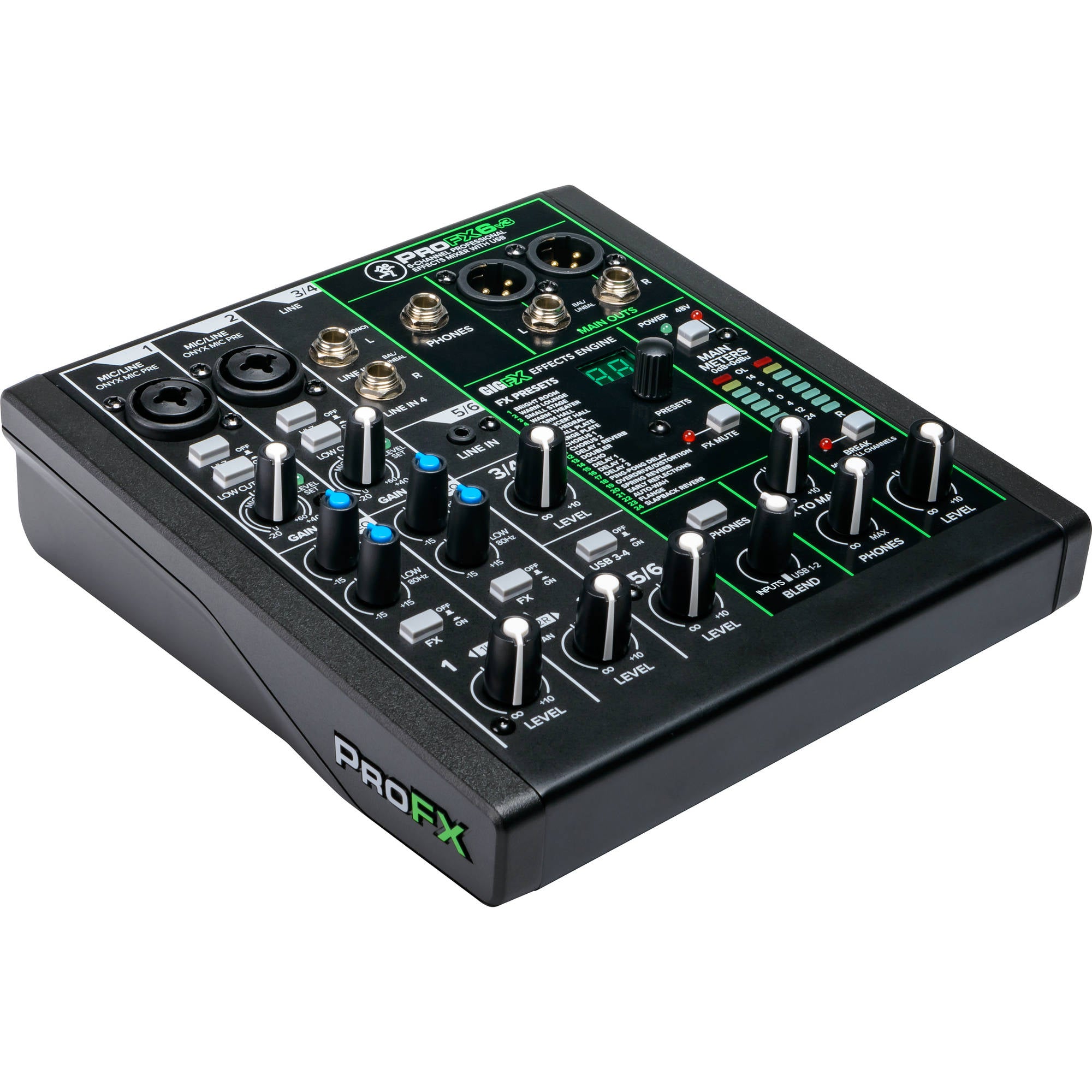 Mackie ProFX6v3 6-Channel Professional Effects Mixer with USB