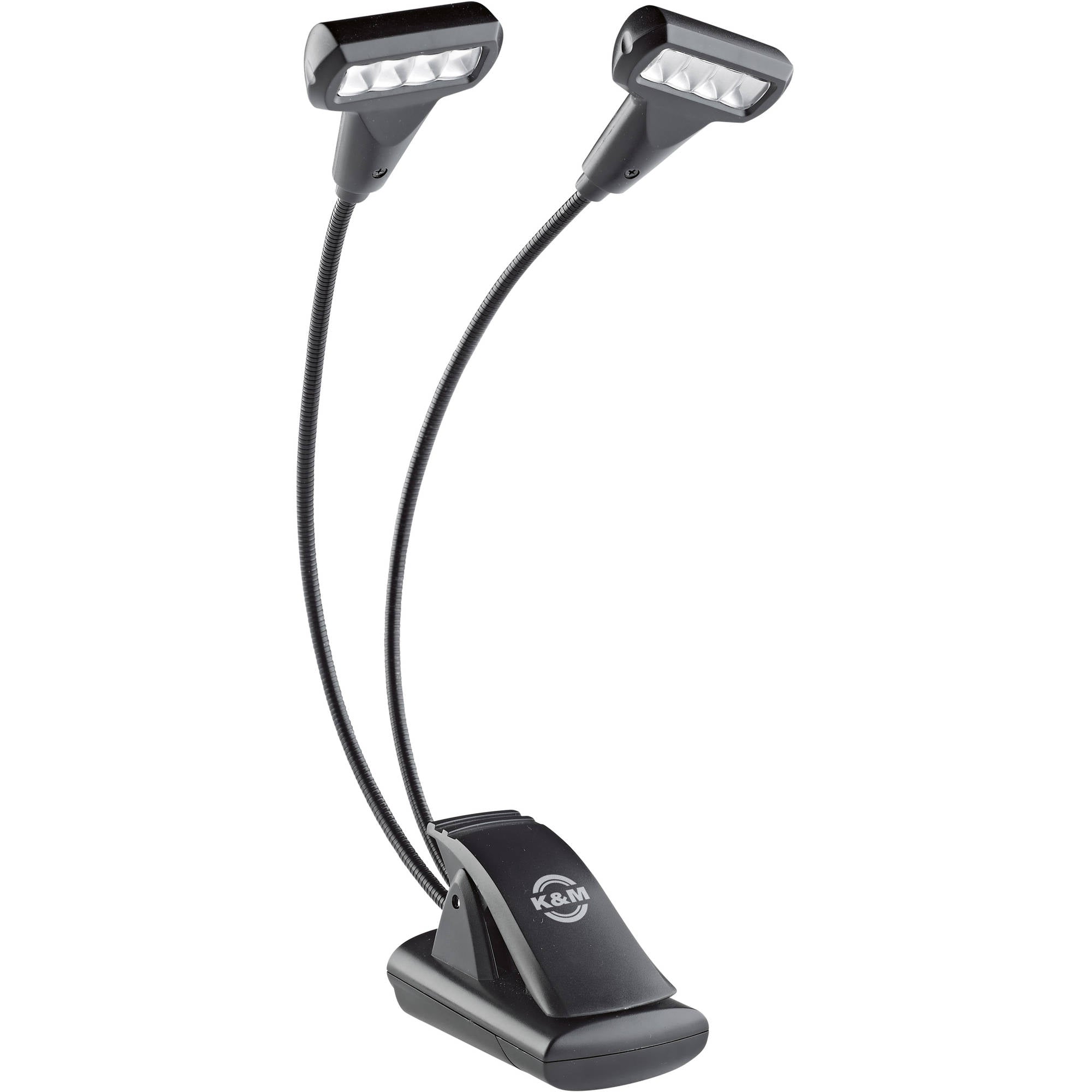 K&M Stands 12273 FlexLight Dual 4-LED T-Head Music Stand Light (Black)