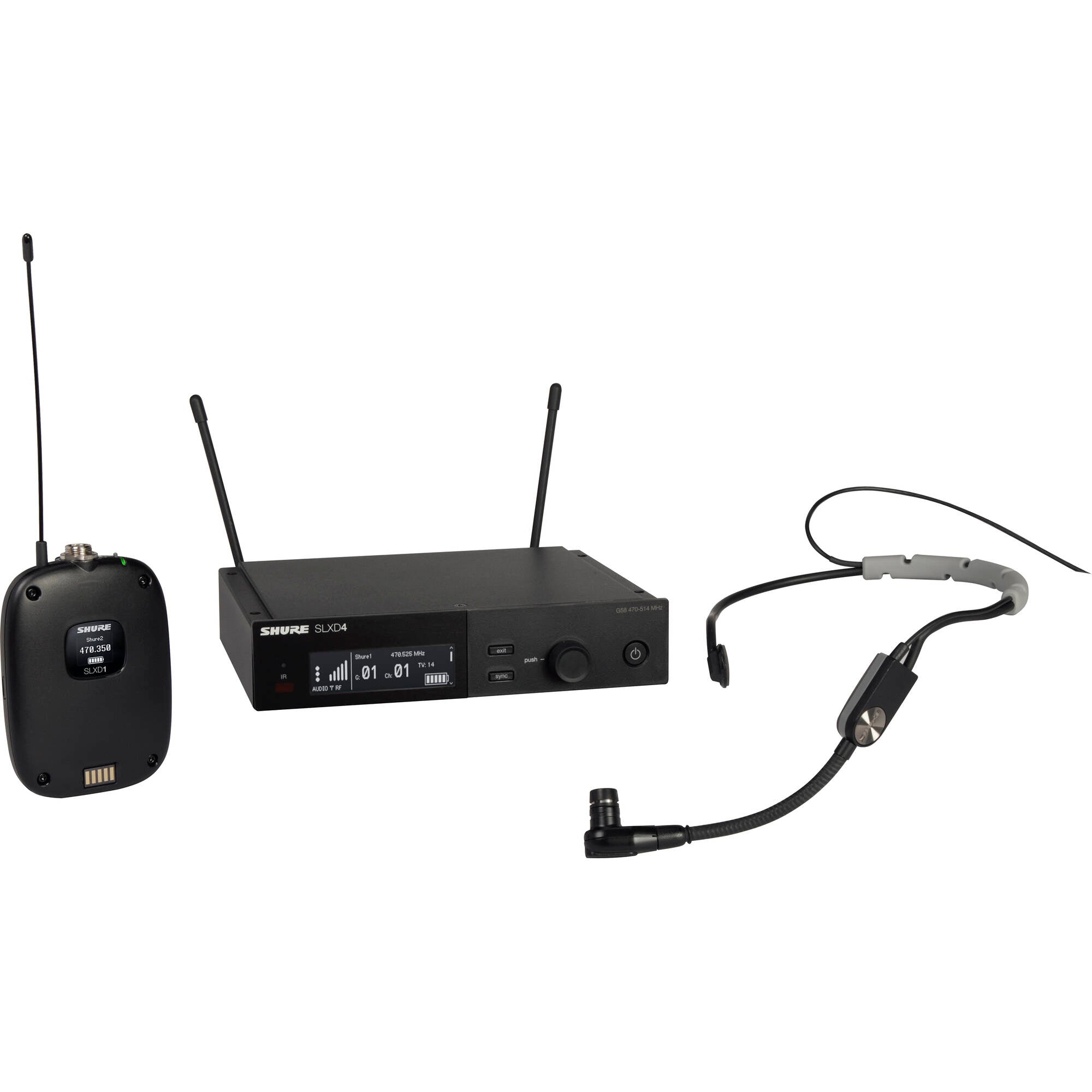 Shure SLXD14/SM35 Digital Wireless Cardioid Headset Microphone System (H55: 514-558 MHz)