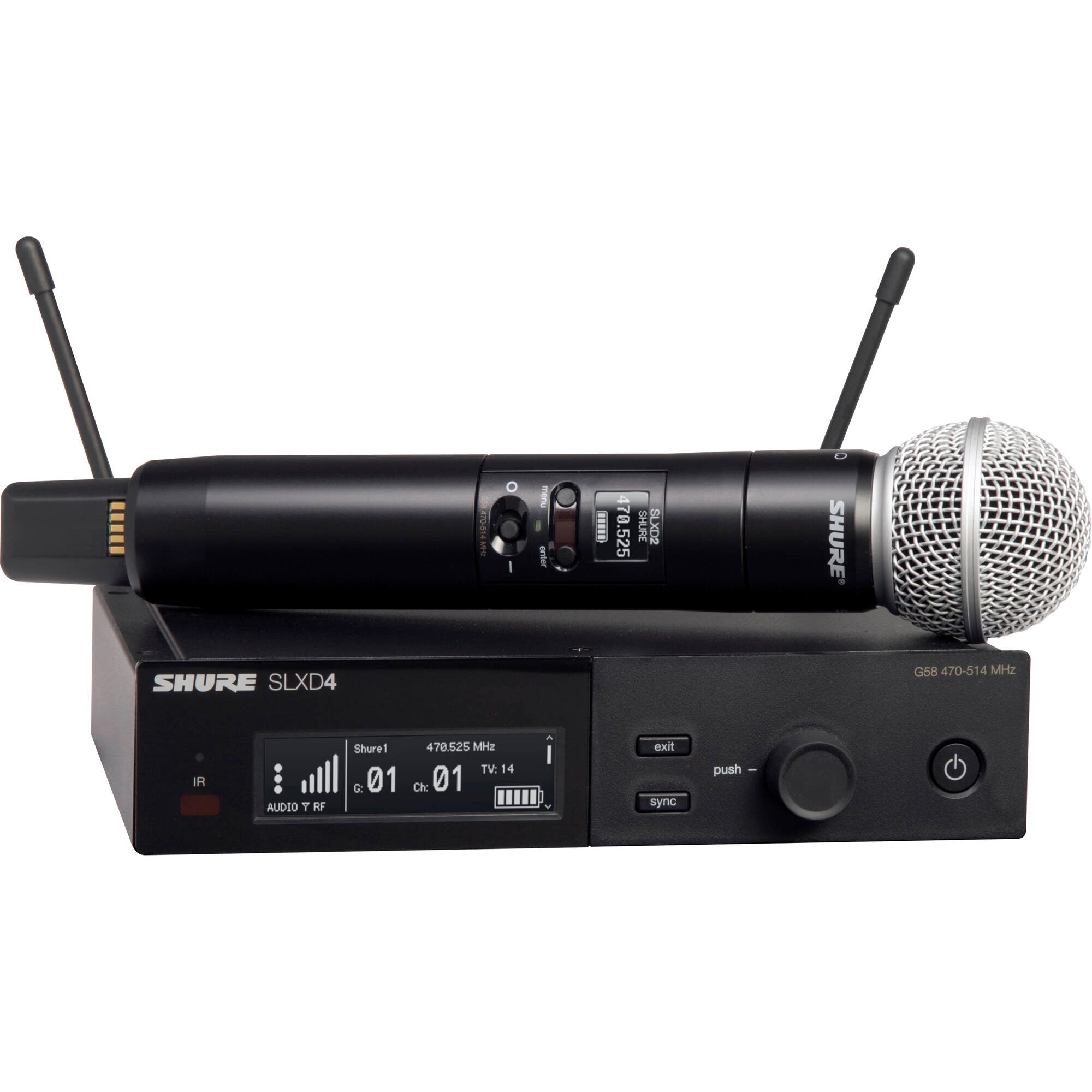 Shure SLXD24/SM58 Digital Wireless SM58 Handheld Microphone System (G58: 470-514 MHz)