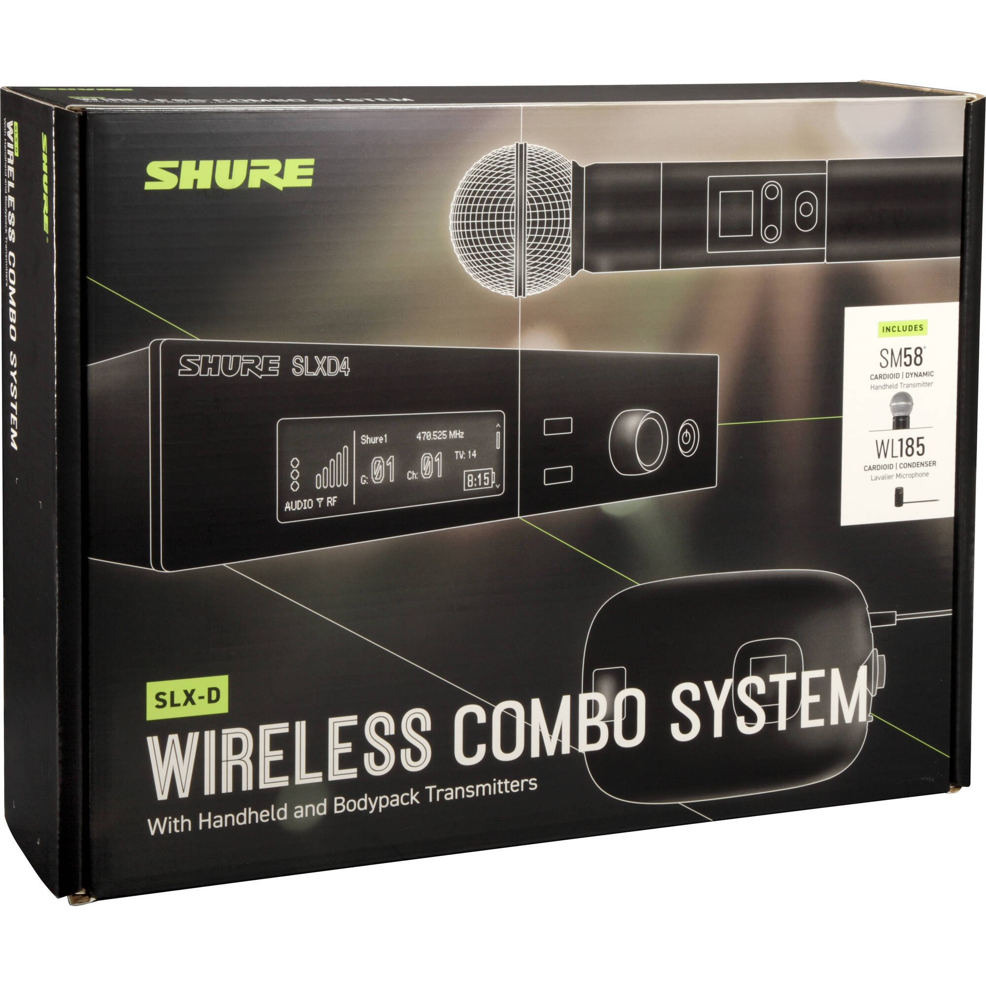 Shure SLXD124/85 Digital Wireless Combo Microphone System (J52: 558-616 MHz)