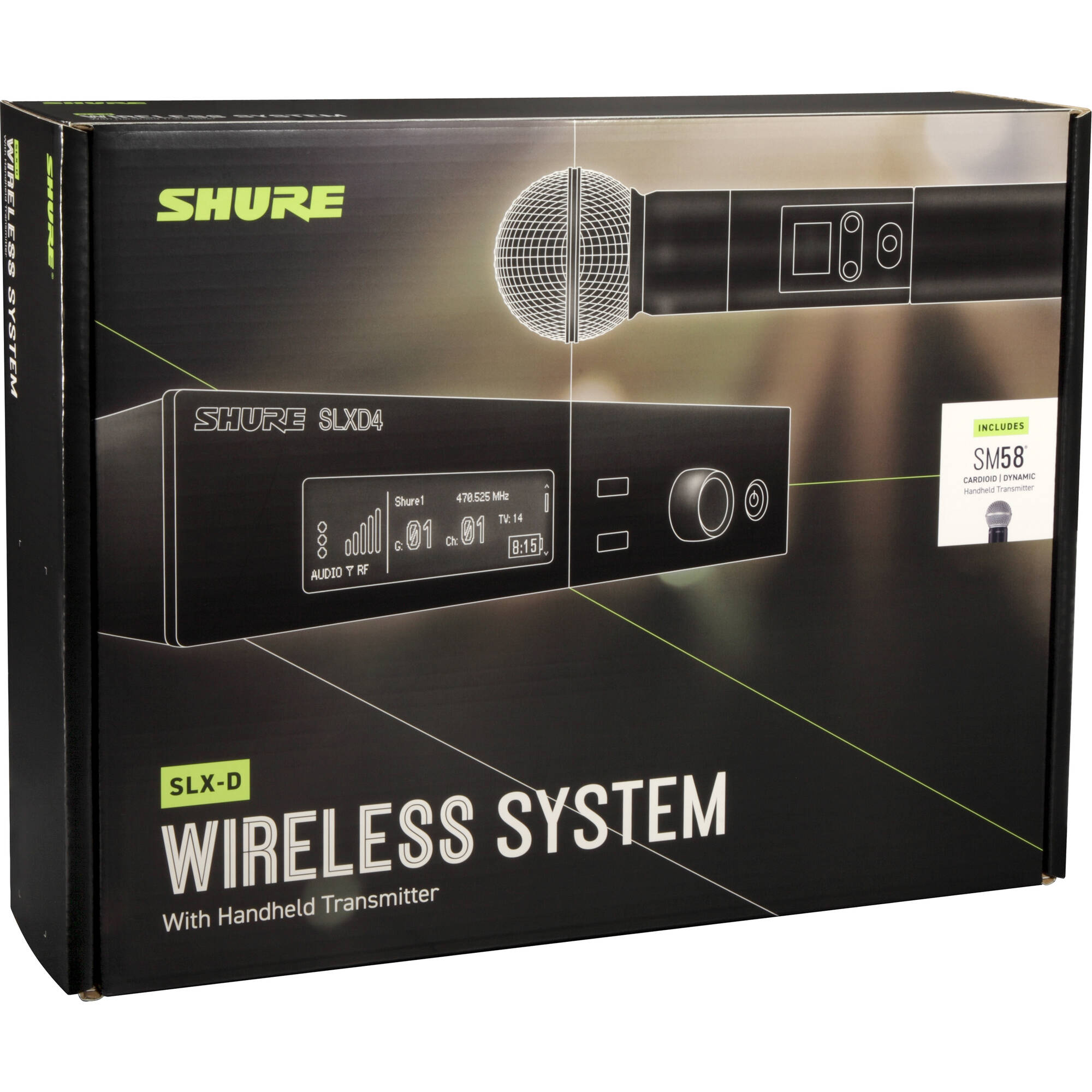 Shure SLXD24/SM58 Digital Wireless SM58 Handheld Microphone System (G58: 470-514 MHz)